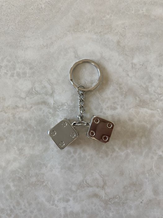 Vintage Stussy Silver Dice Keychain Grailed