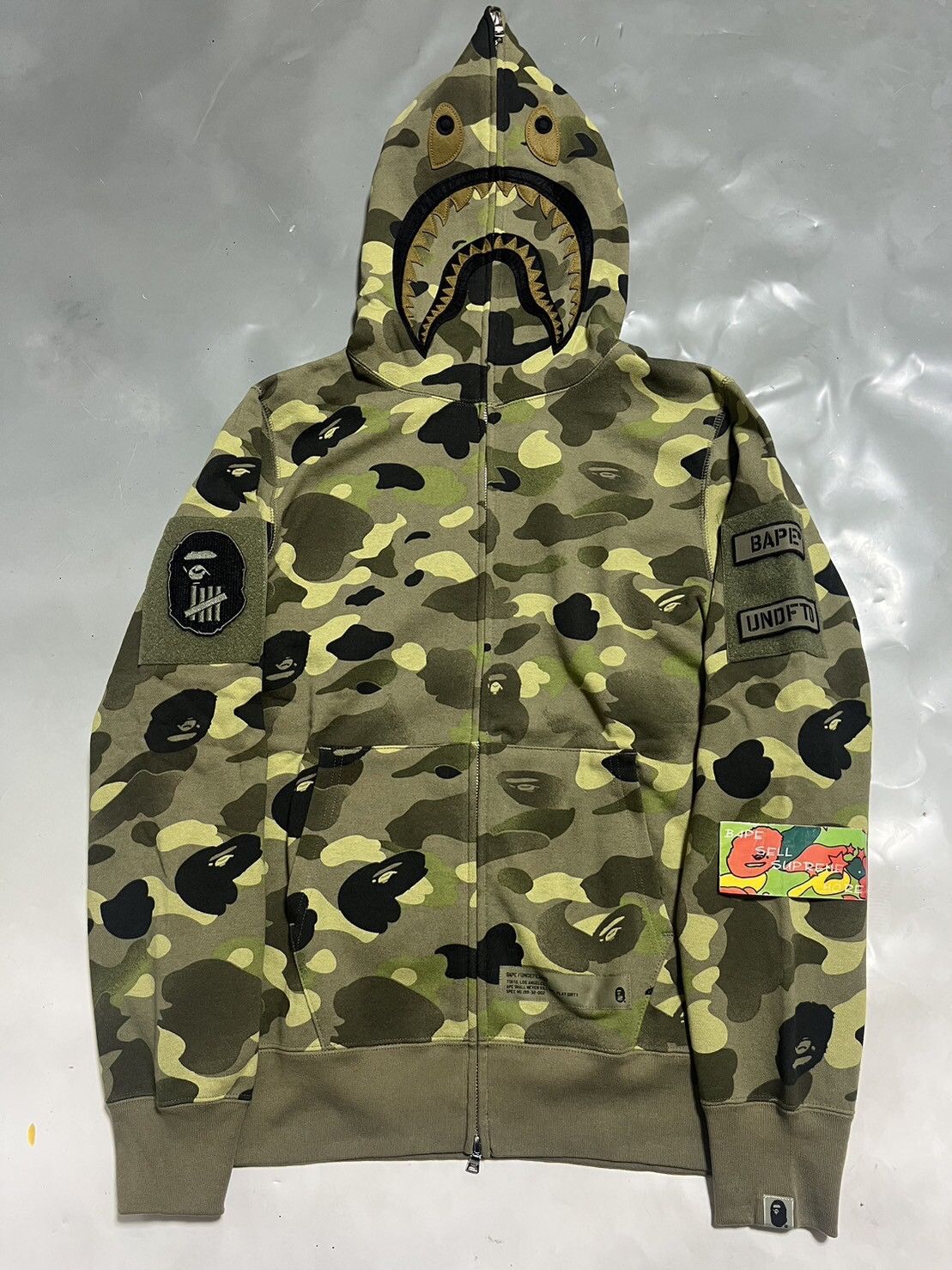 BAPE undefeated shark full zip hoodie