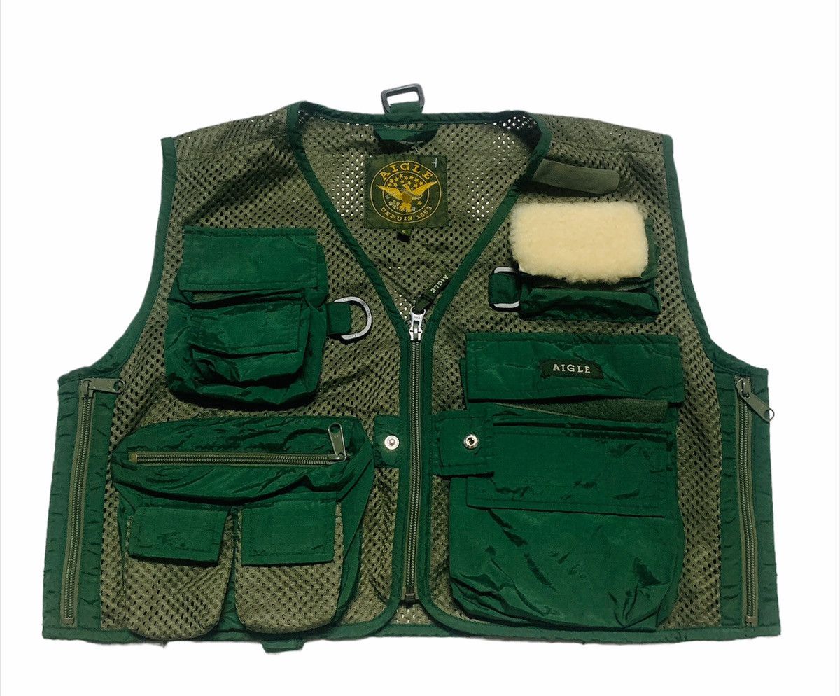 Aigle VINTAGE AIGLE MULTI POCKET OUTDOOR NET VEST Size US S / EU 44-46 / 1 - 1 Thumbnail
