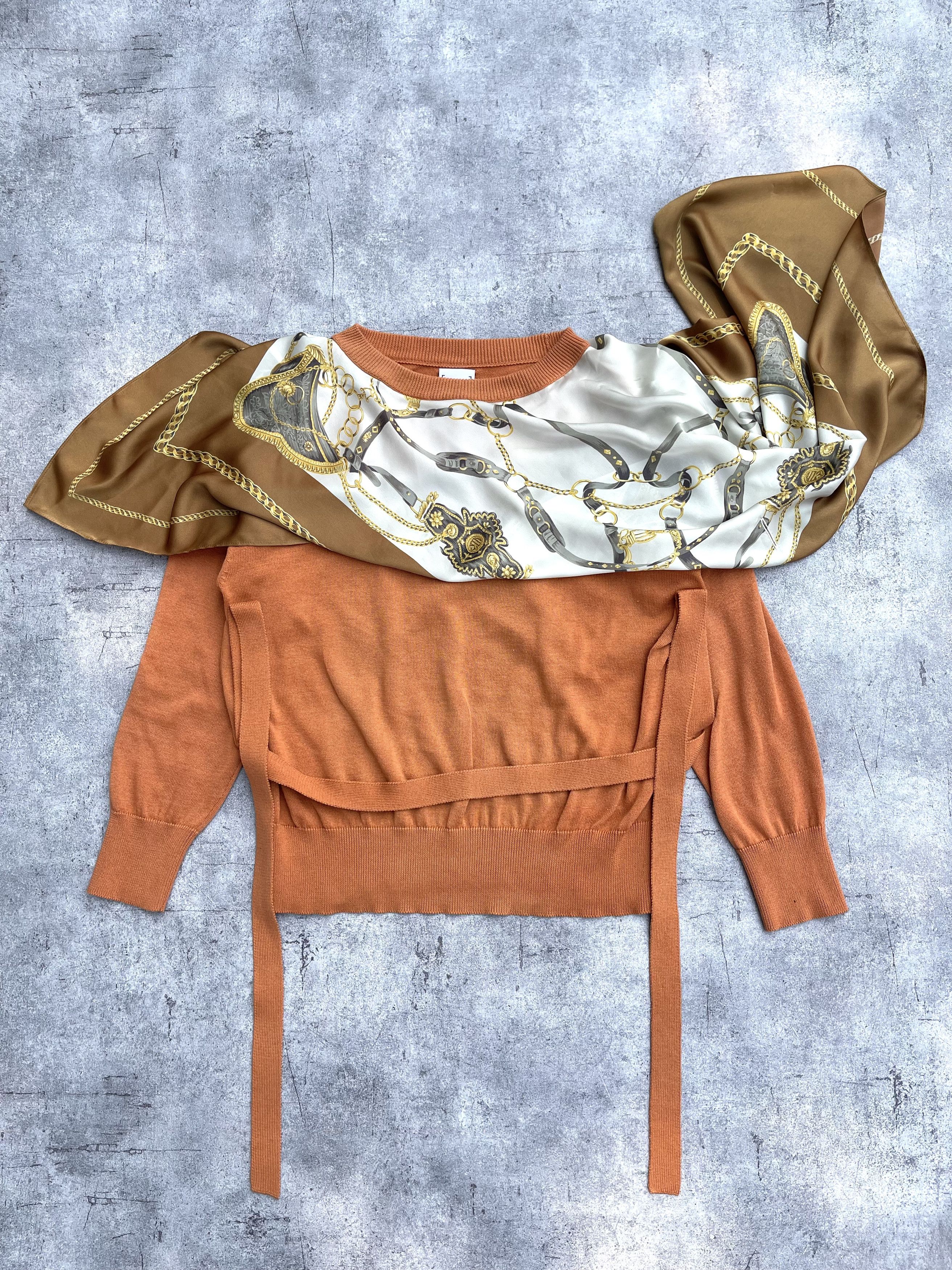 Maison MIHARA YASUHIRO Miharayasuhiro Sunrise Scarf Hybrid Sweater Size US XS / EU 42 / 0 - 4 Thumbnail