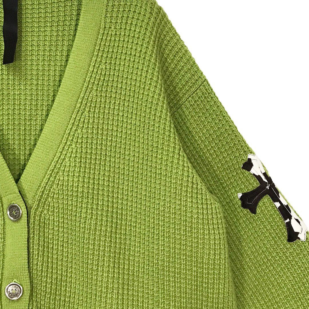 Chrome Hearts Cow Cross Cashmere Waffle Knit Sweater