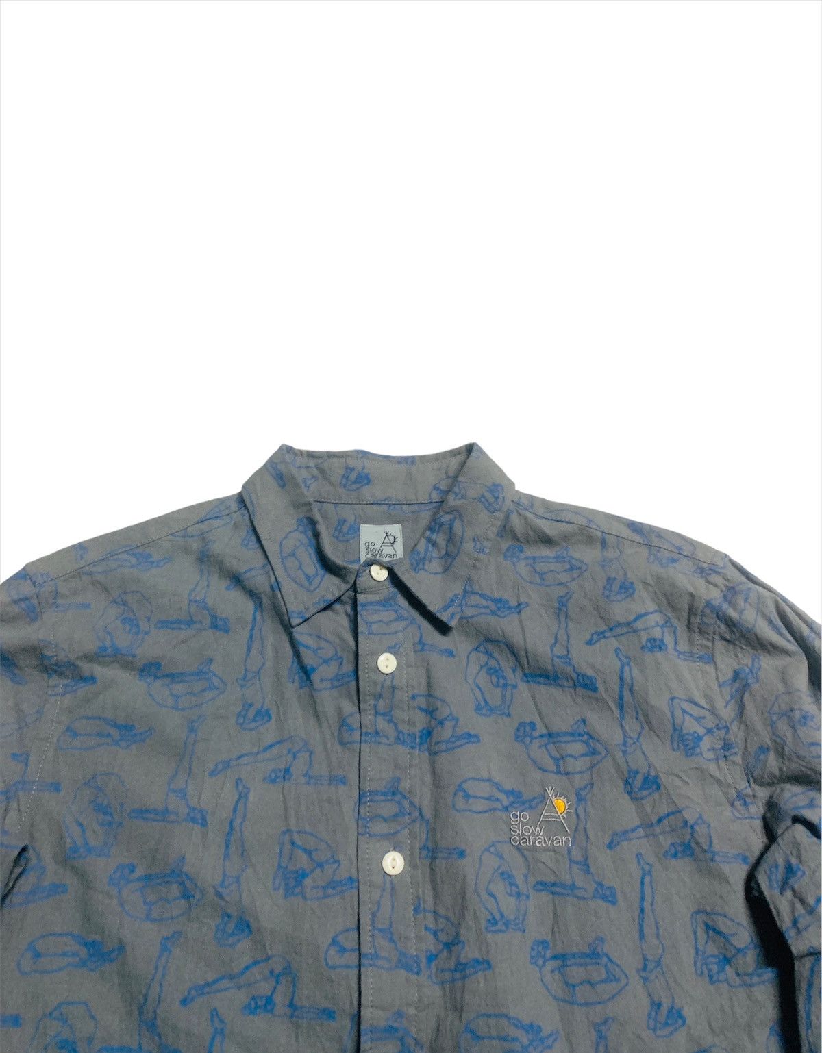 go slow caravan GO SLOW CARAVAN EMBROIDERY LOGO GREY FULLPRINT FLANNEL Size US M / EU 48-50 / 2 - 3 Thumbnail