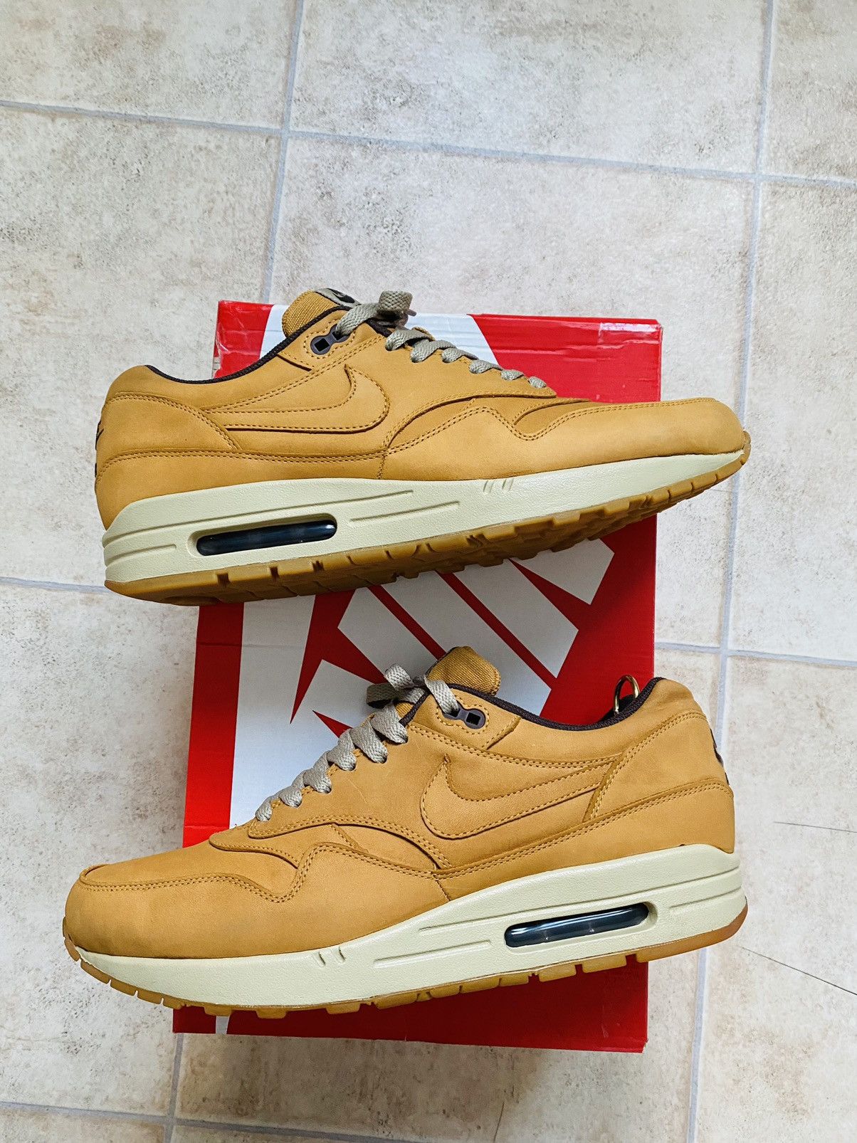 Nike × Patta NikeLab AirMax1 Prm Wheat 2015 Bw Atmos Tn Size US 12 / EU 45 - 10 Thumbnail
