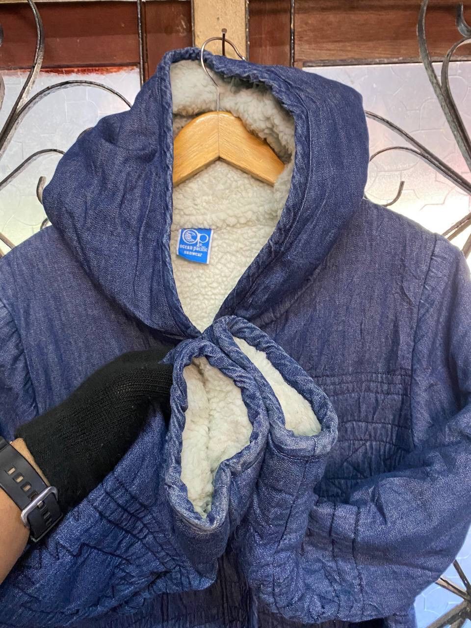 Ocean Pacific OCEAN PACIFIC WINTER DENIM PUFFER HOODED COAT Size US L / EU 52-54 / 3 - 6 Thumbnail