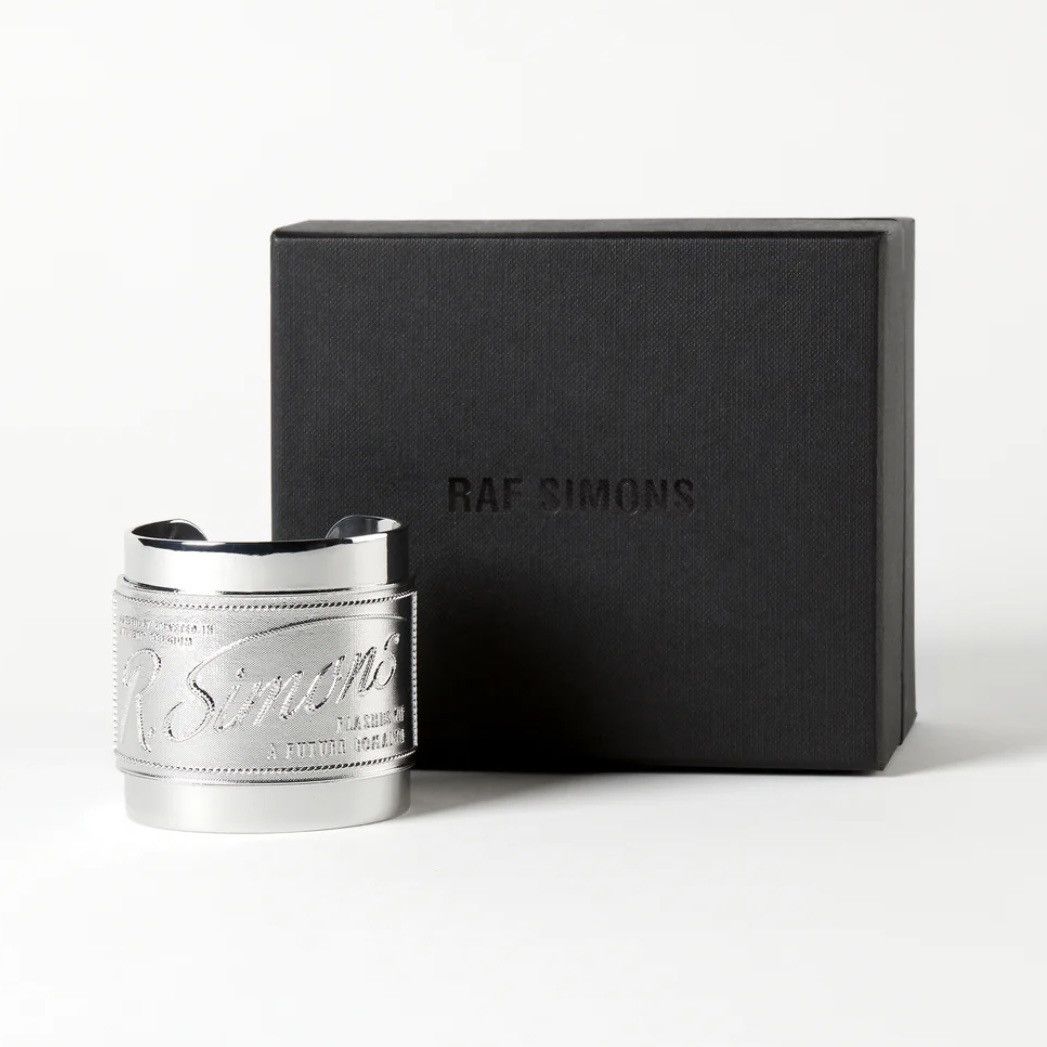 RAF SIMONS SOLID R SIMONS BRACELET WITH DEVOTION LABEL