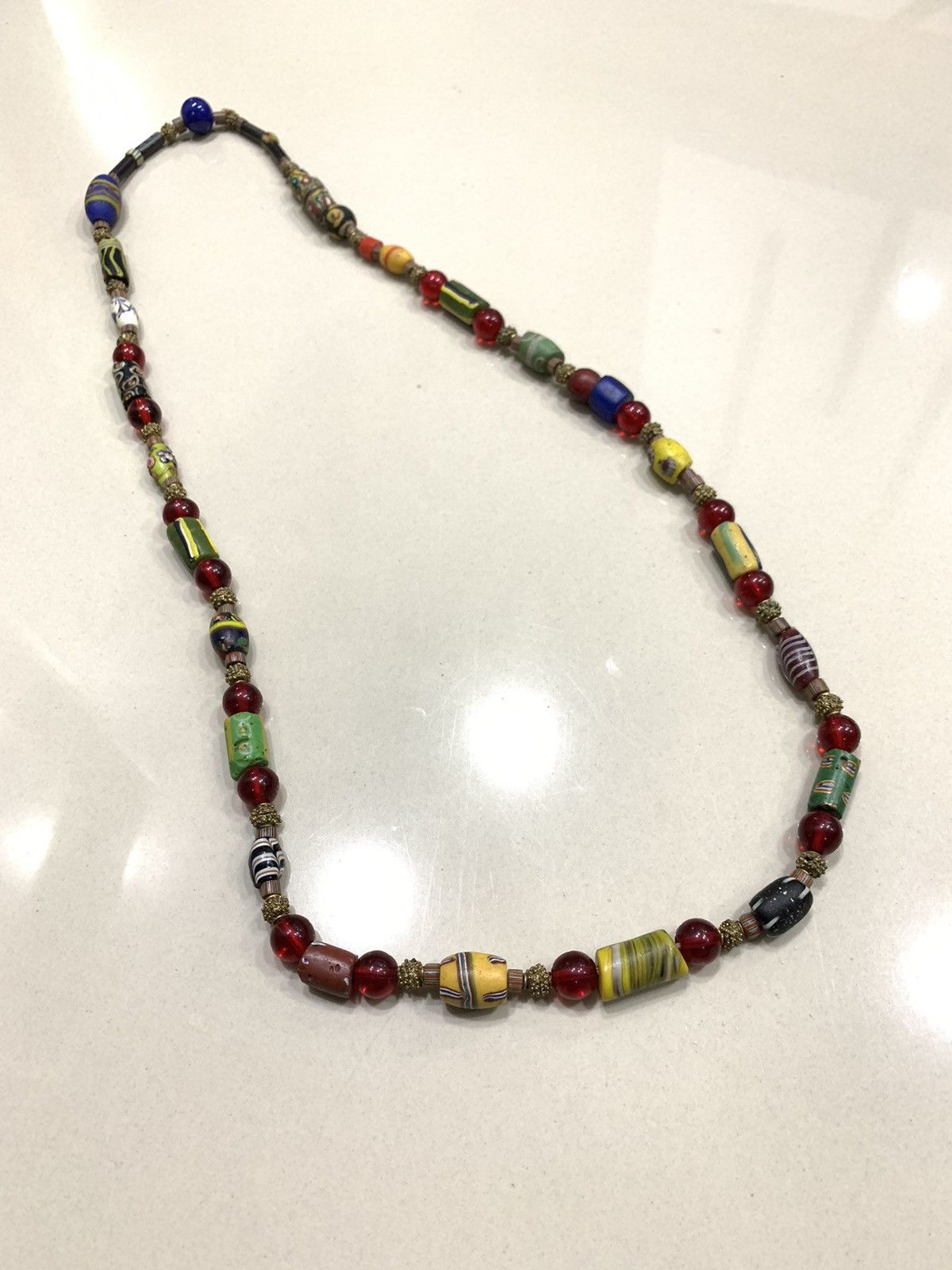 Jewelry VINTAGE VENETIAN AFRICAN GLASS TRADE BEADS STRAND NECKLACE Size 30 - 2 Thumbnail
