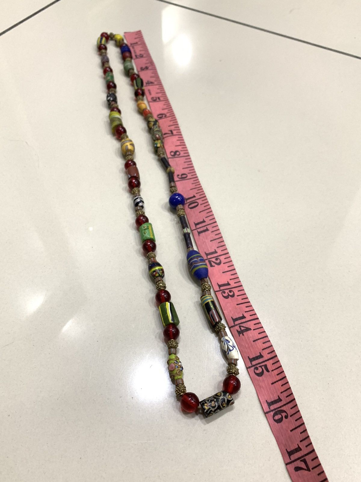 Jewelry VINTAGE VENETIAN AFRICAN GLASS TRADE BEADS STRAND NECKLACE Size 30 - 6 Thumbnail