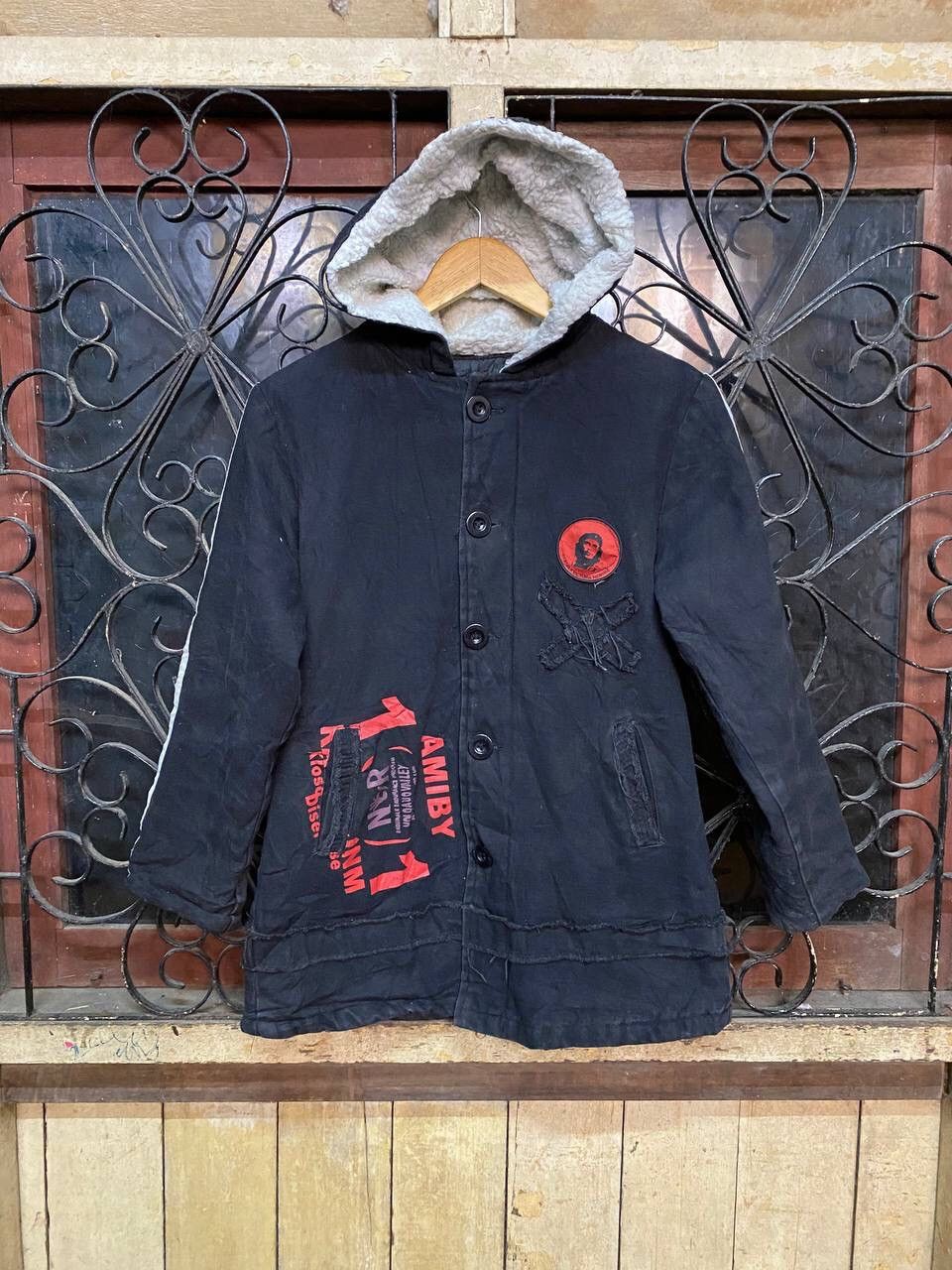 image of Che Guevara Denim Jacket in Black, Men's (Size Small)