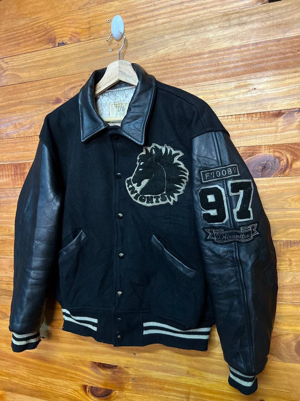 Vintage VINTAGE KNIGHT FOOTBALL TEAM WOOL LEATHER VARSITY Size US L / EU 52-54 / 3 - 4 Thumbnail