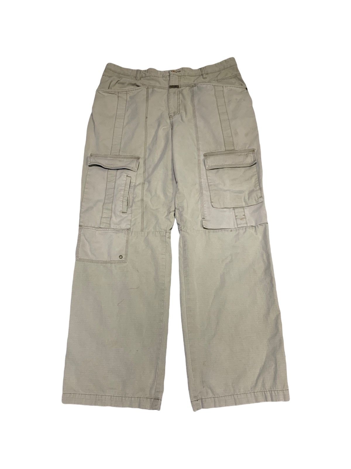 Pantalon Cargo Loose Fit Girbaud Vintage - Noir - Taille 36 - Élastique - Occasion Très Bon état