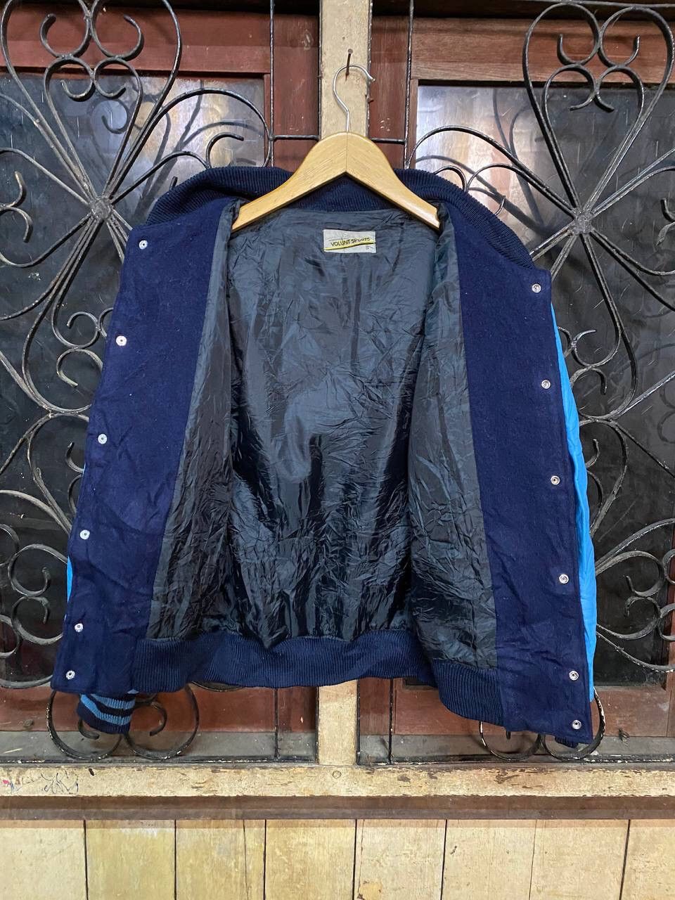 Japanese Brand Varsity Navy Wool and Genuine Sky Leather Size US S / EU 44-46 / 1 - 5 Thumbnail