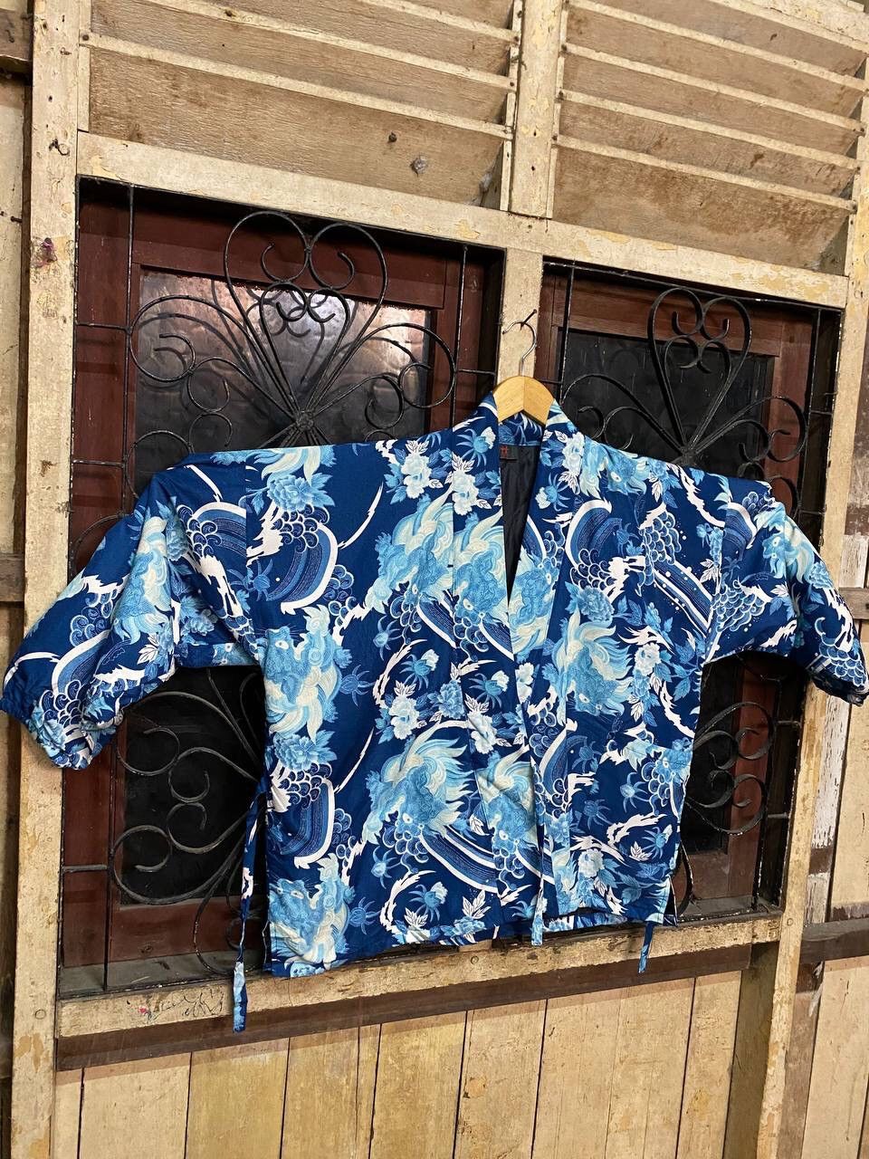 Japanese Brand Vintage Kimono Blue Dragon Japan Size US XL / EU 56 / 4 - 6 Thumbnail