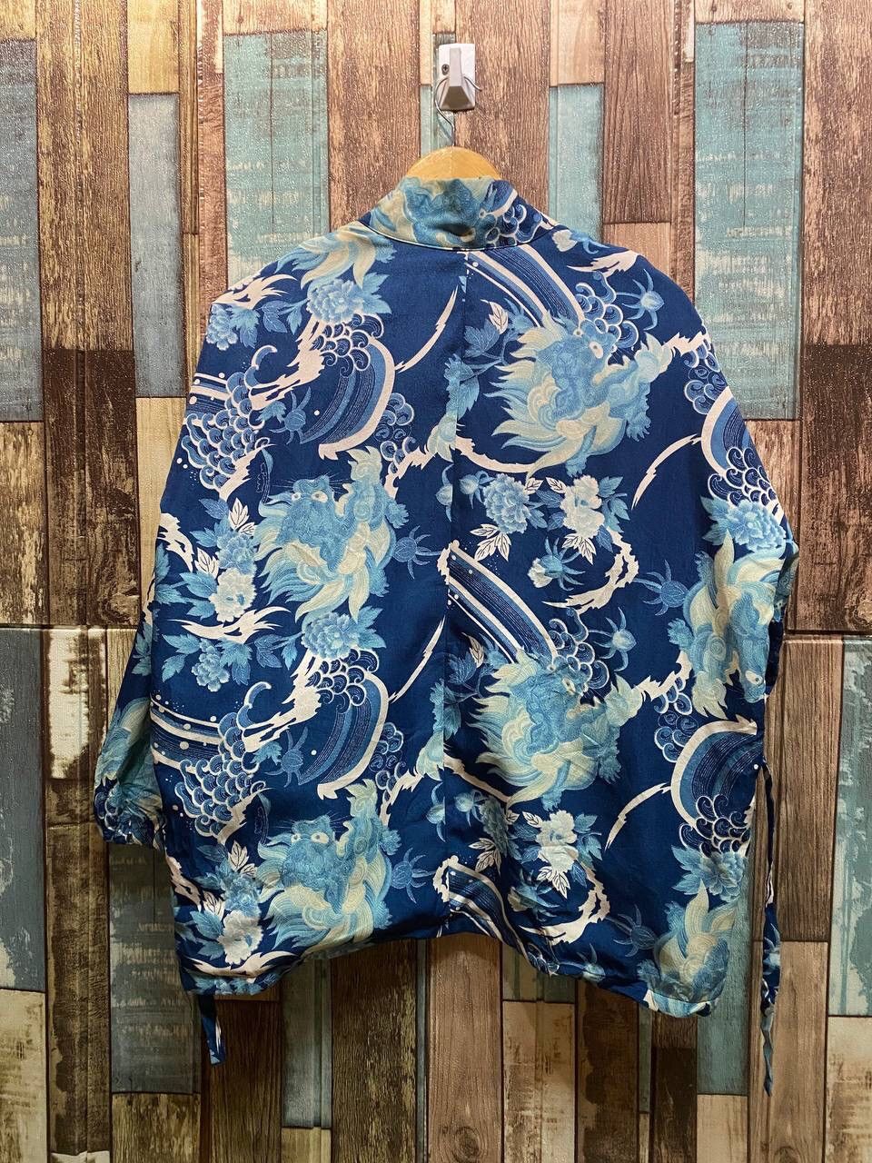 Japanese Brand Vintage Kimono Blue Dragon Japan Size US XL / EU 56 / 4 - 9 Thumbnail