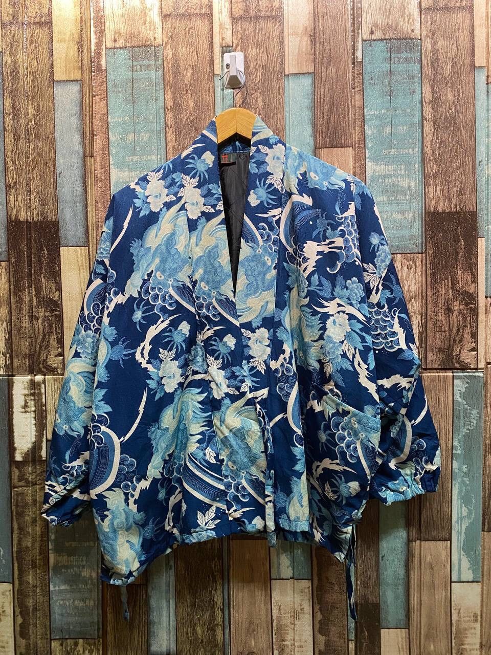 Japanese Brand Vintage Kimono Blue Dragon Japan Size US XL / EU 56 / 4 - 5 Thumbnail