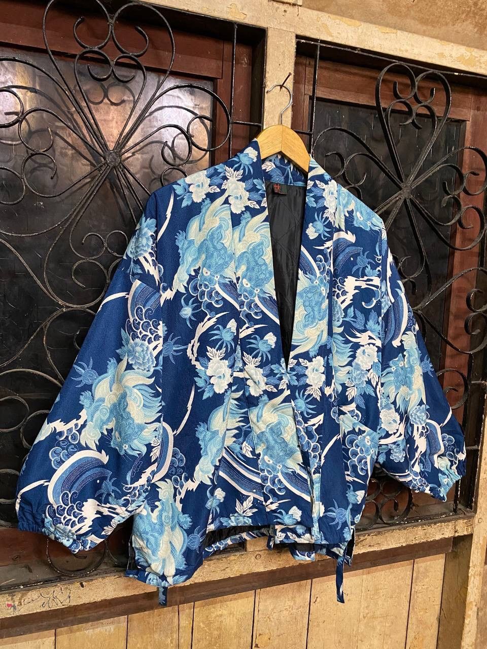 Japanese Brand Vintage Kimono Blue Dragon Japan Size US XL / EU 56 / 4 - 2 Thumbnail