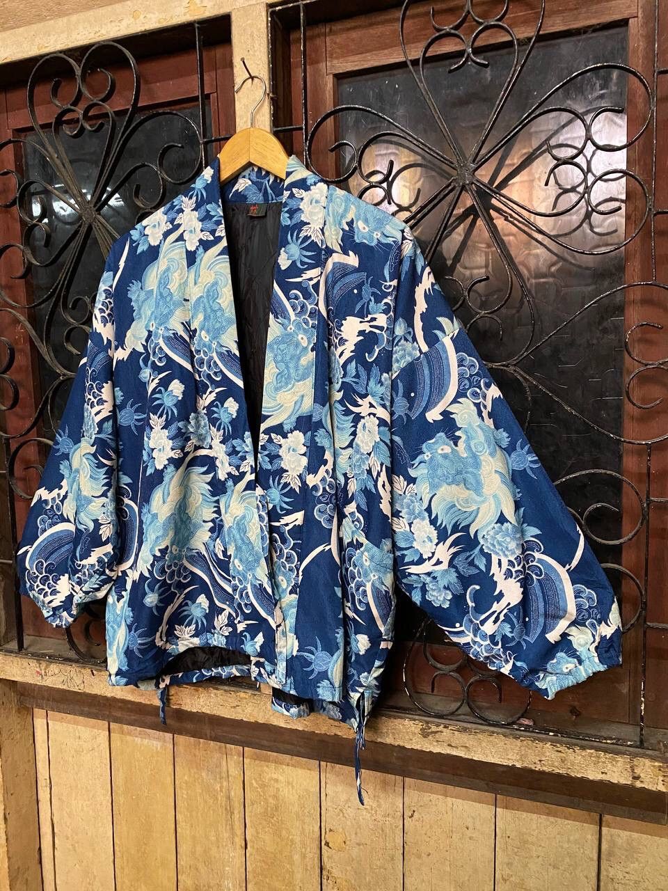 Japanese Brand Vintage Kimono Blue Dragon Japan Size US XL / EU 56 / 4 - 3 Thumbnail