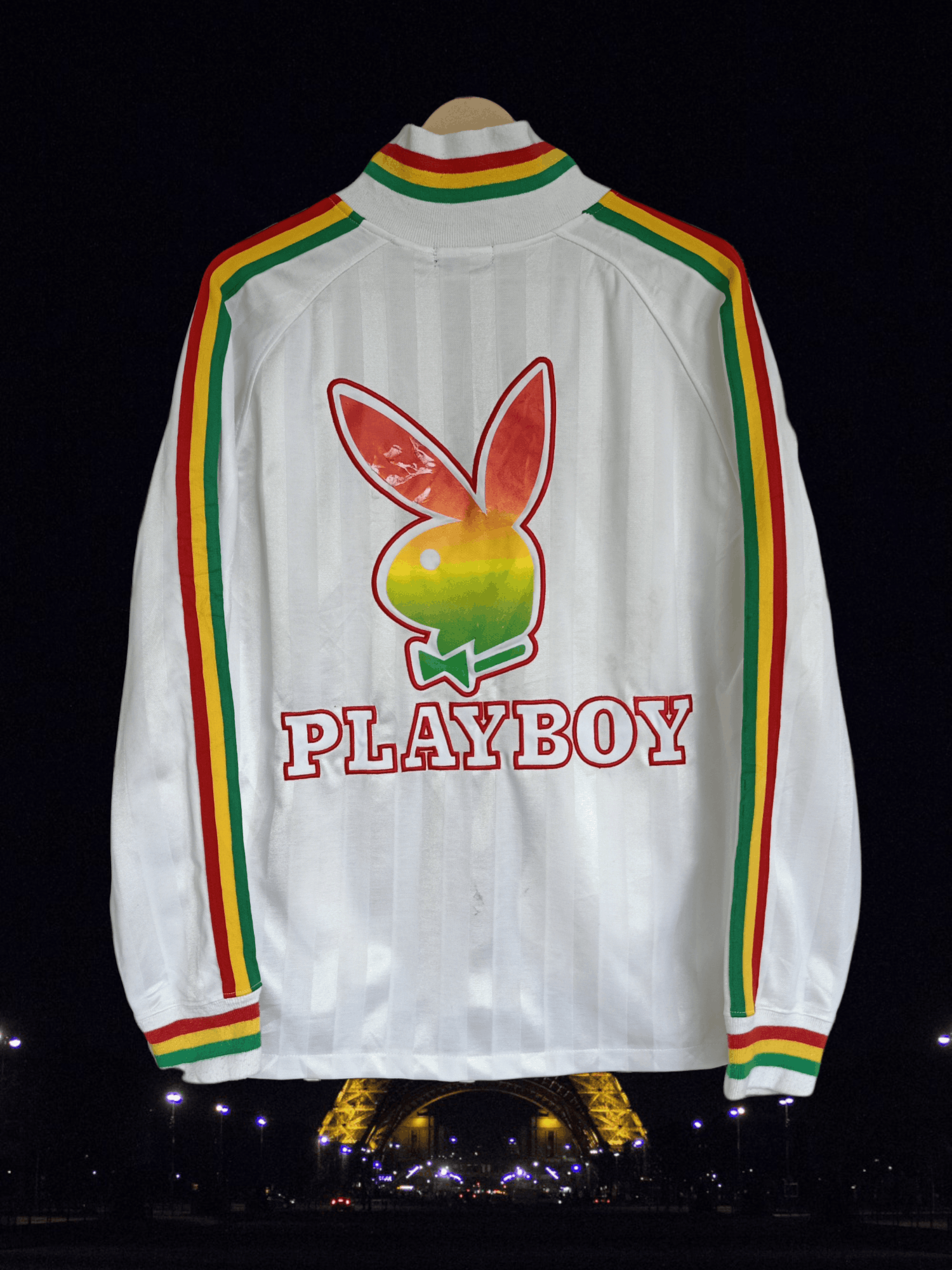 Playboy Vtg Playboy Rasta Big Logo Zipper Sweater Size US L / EU 52-54 / 3 - 1 Thumbnail