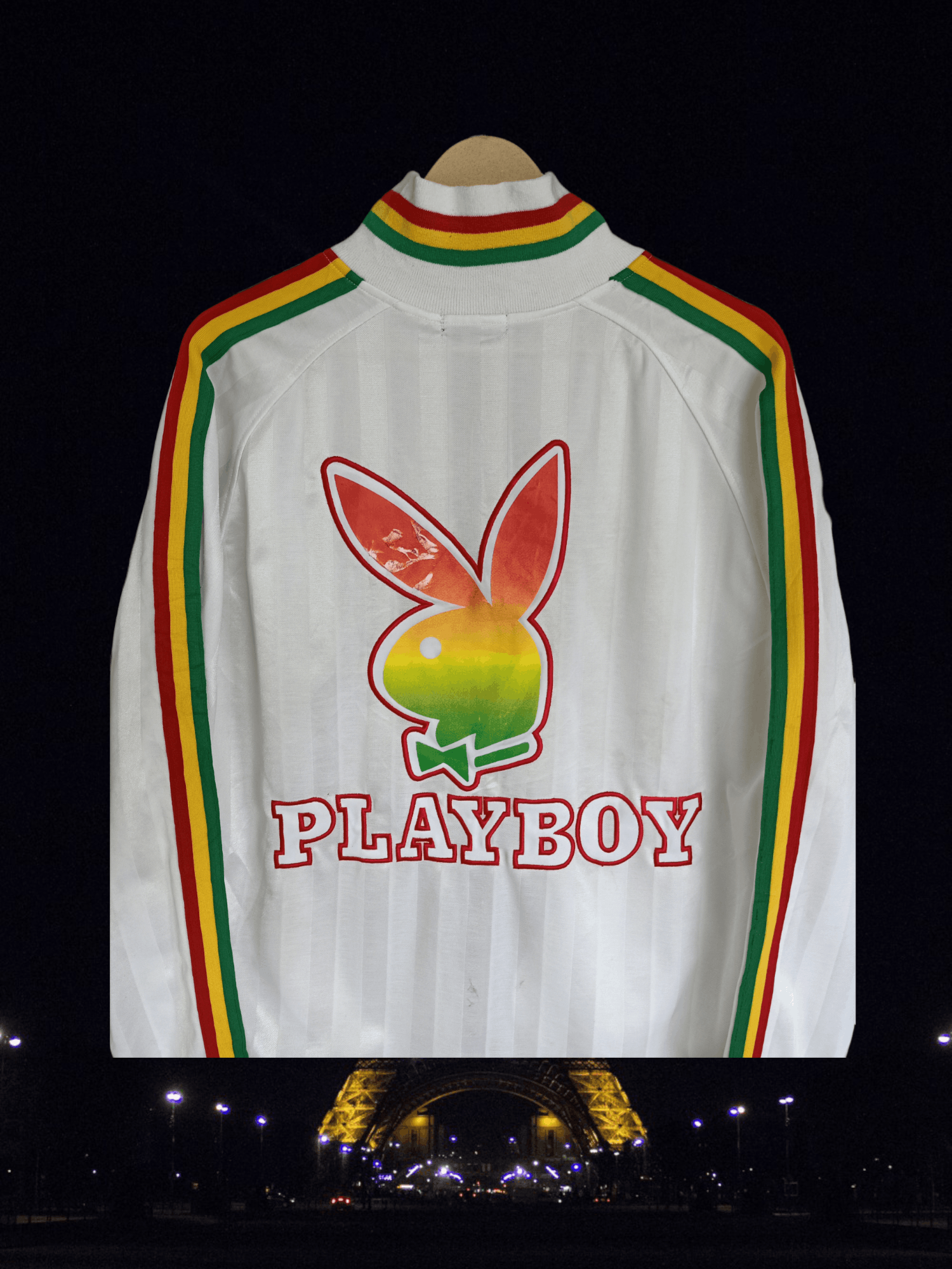 Playboy Vtg Playboy Rasta Big Logo Zipper Sweater Size US L / EU 52-54 / 3 - 2 Thumbnail