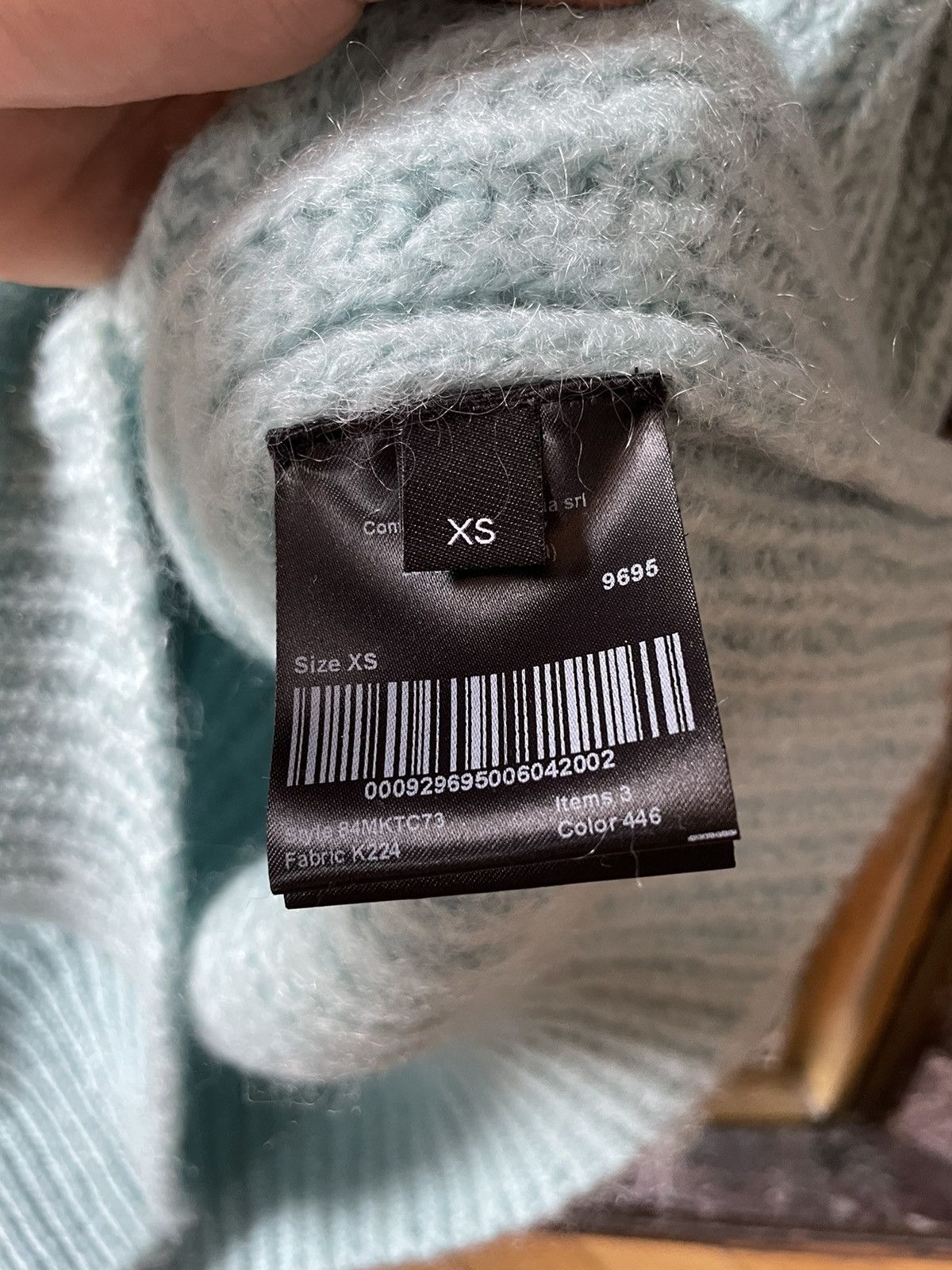 Calvin Klein 205W39NYC × Raf Simons Oversized V Neck Knit Baby Blue Size US S / EU 44-46 / 1 - 5 Thumbnail