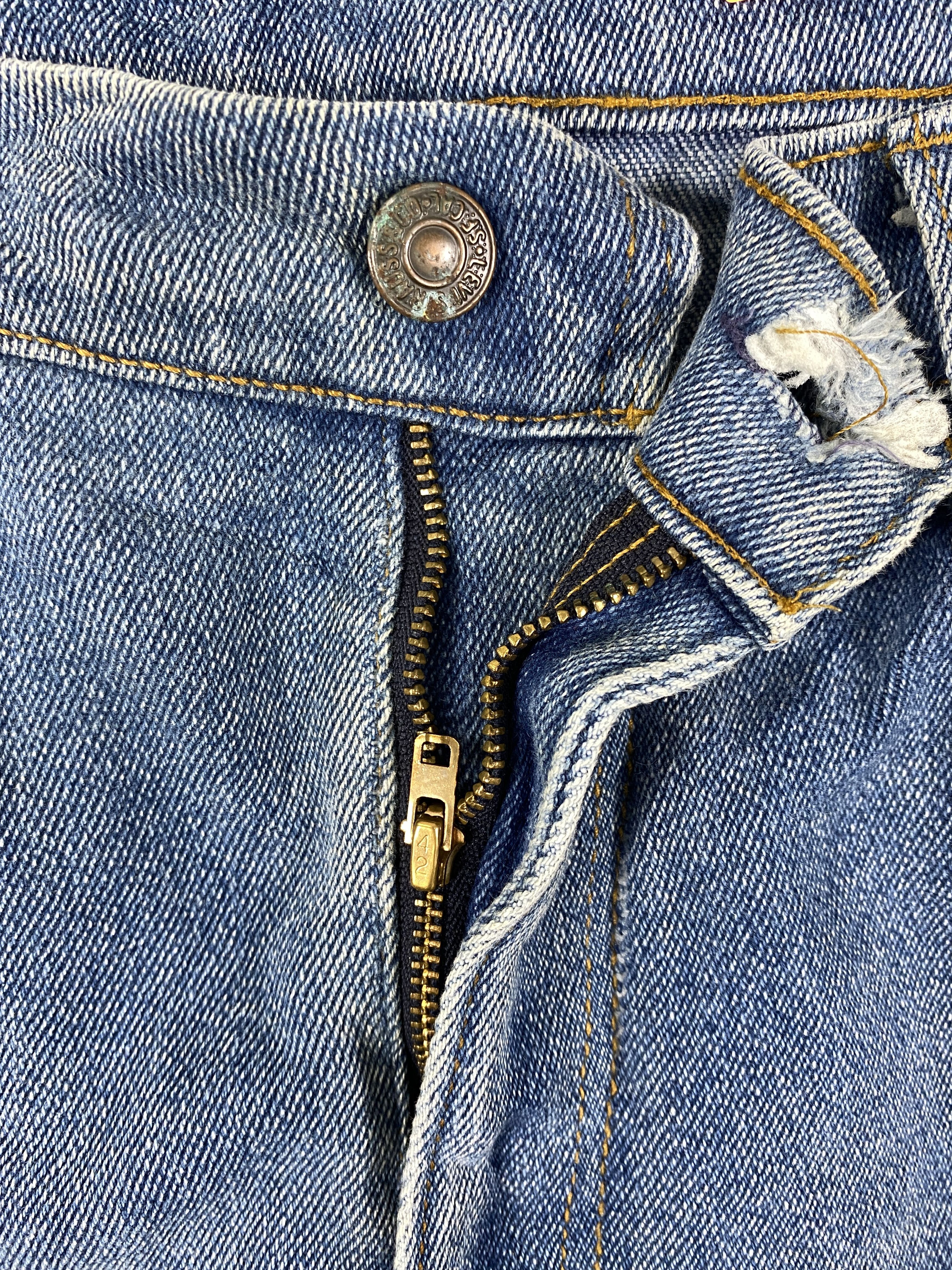 Levi's 80's Dirty Used Blue Vintage Levi's 34x28.5 Denim -JN1753 Size US 34 / EU 50 - 6 Thumbnail
