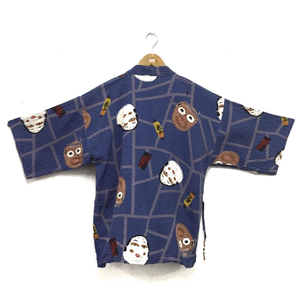 Indigo 🔥Vintage indigo kimono JAPAN rare design like kapital Size US M / EU 48-50 / 2 - 8 Thumbnail