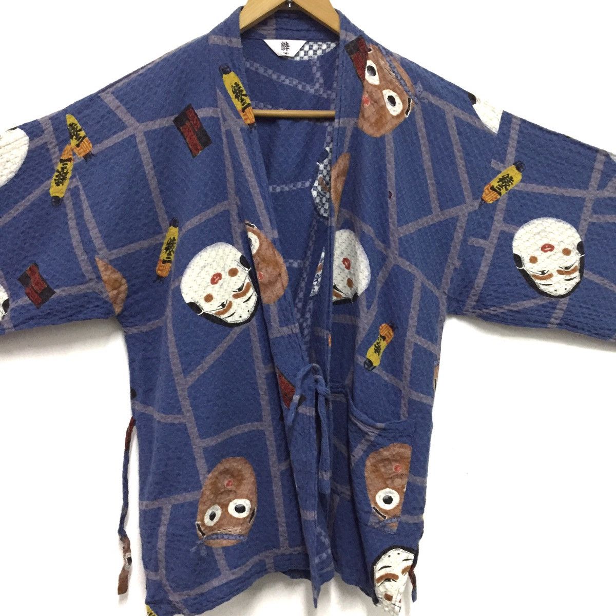 Indigo 🔥Vintage indigo kimono JAPAN rare design like kapital Size US M / EU 48-50 / 2 - 3 Thumbnail