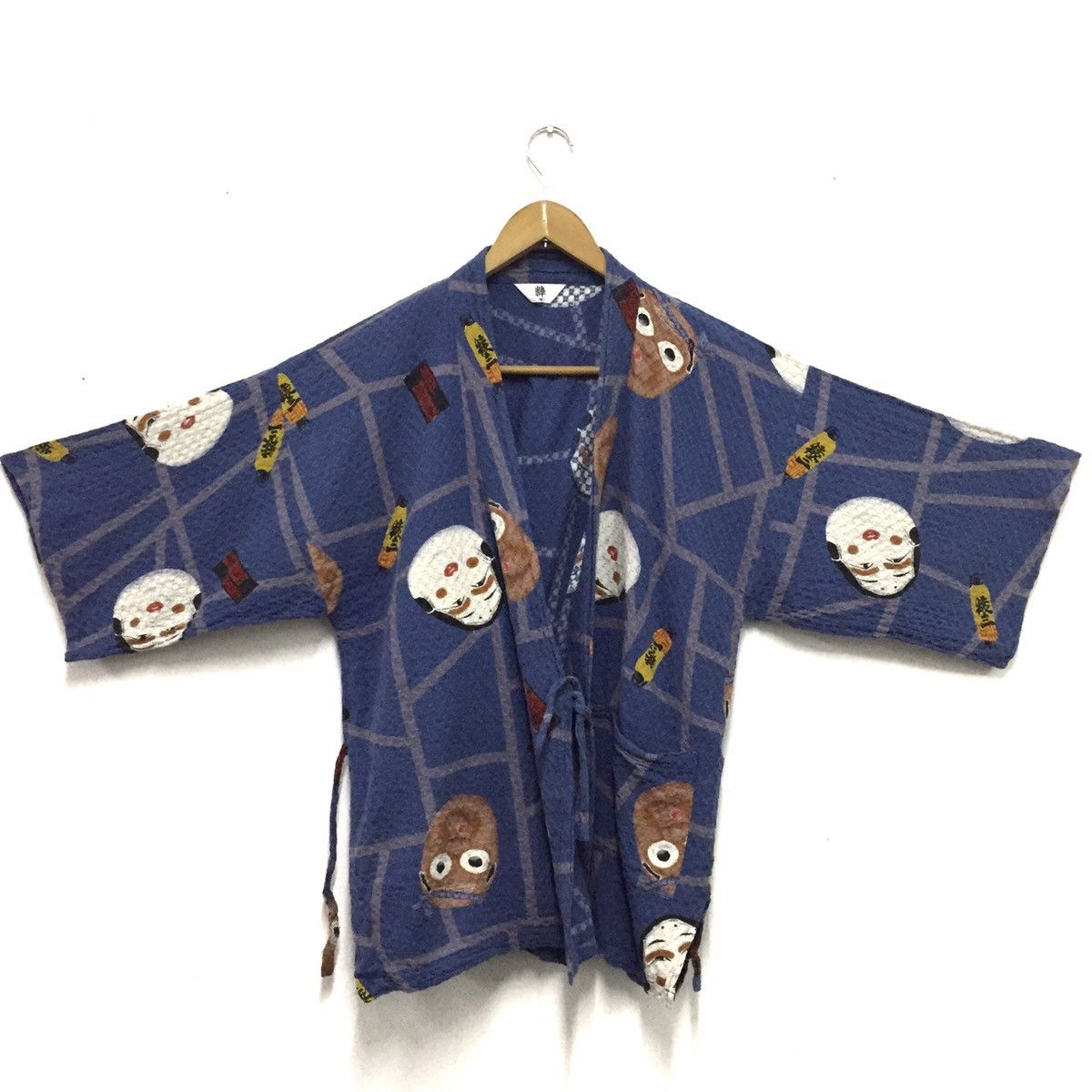 Indigo 🔥Vintage indigo kimono JAPAN rare design like kapital Size US M / EU 48-50 / 2 - 2 Thumbnail