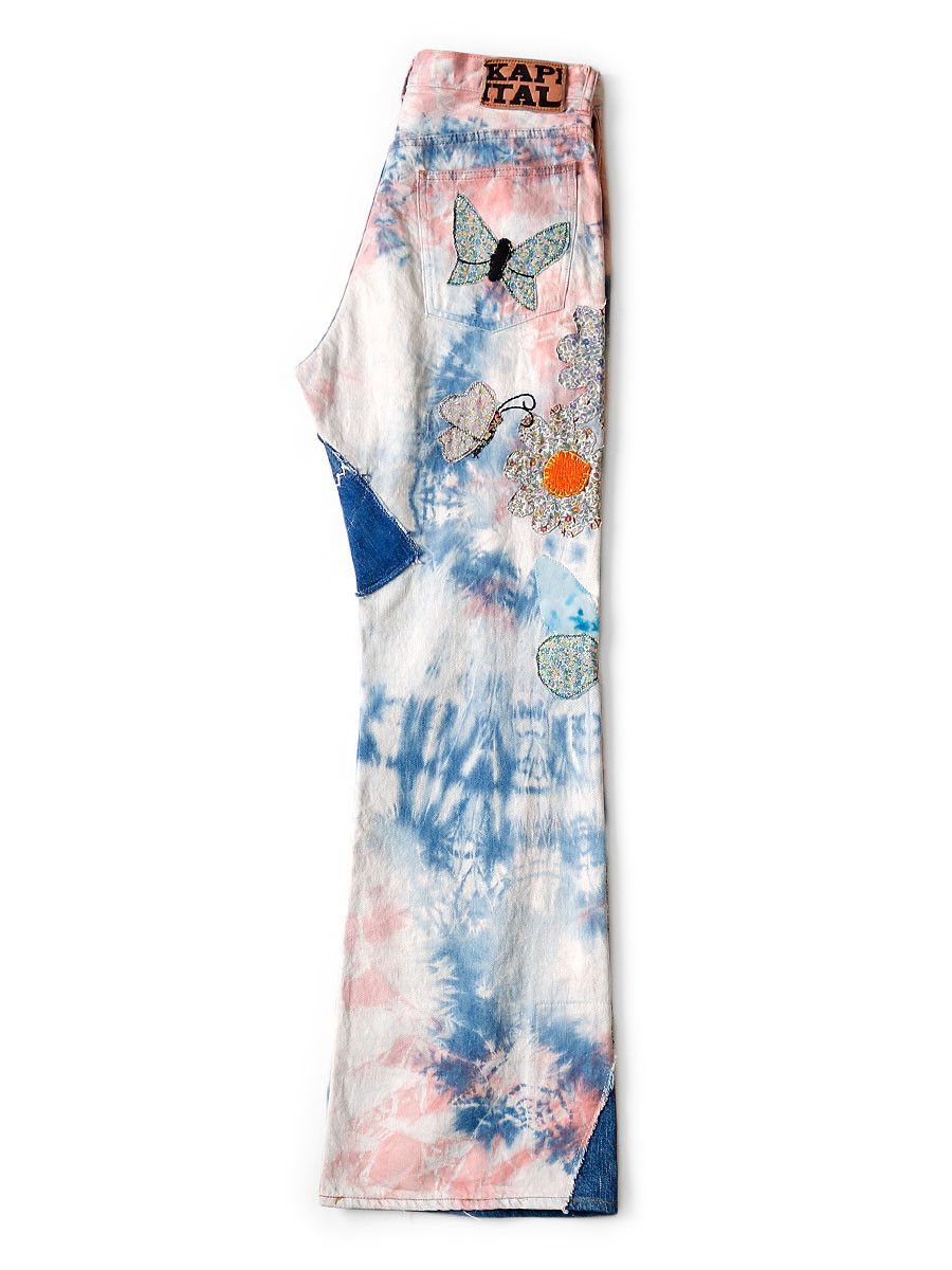 Kapital Kapital 12.5oz Crazy Papillon flared jeans denim tie dye 36 Size US 36 / EU 52 - 7 Thumbnail