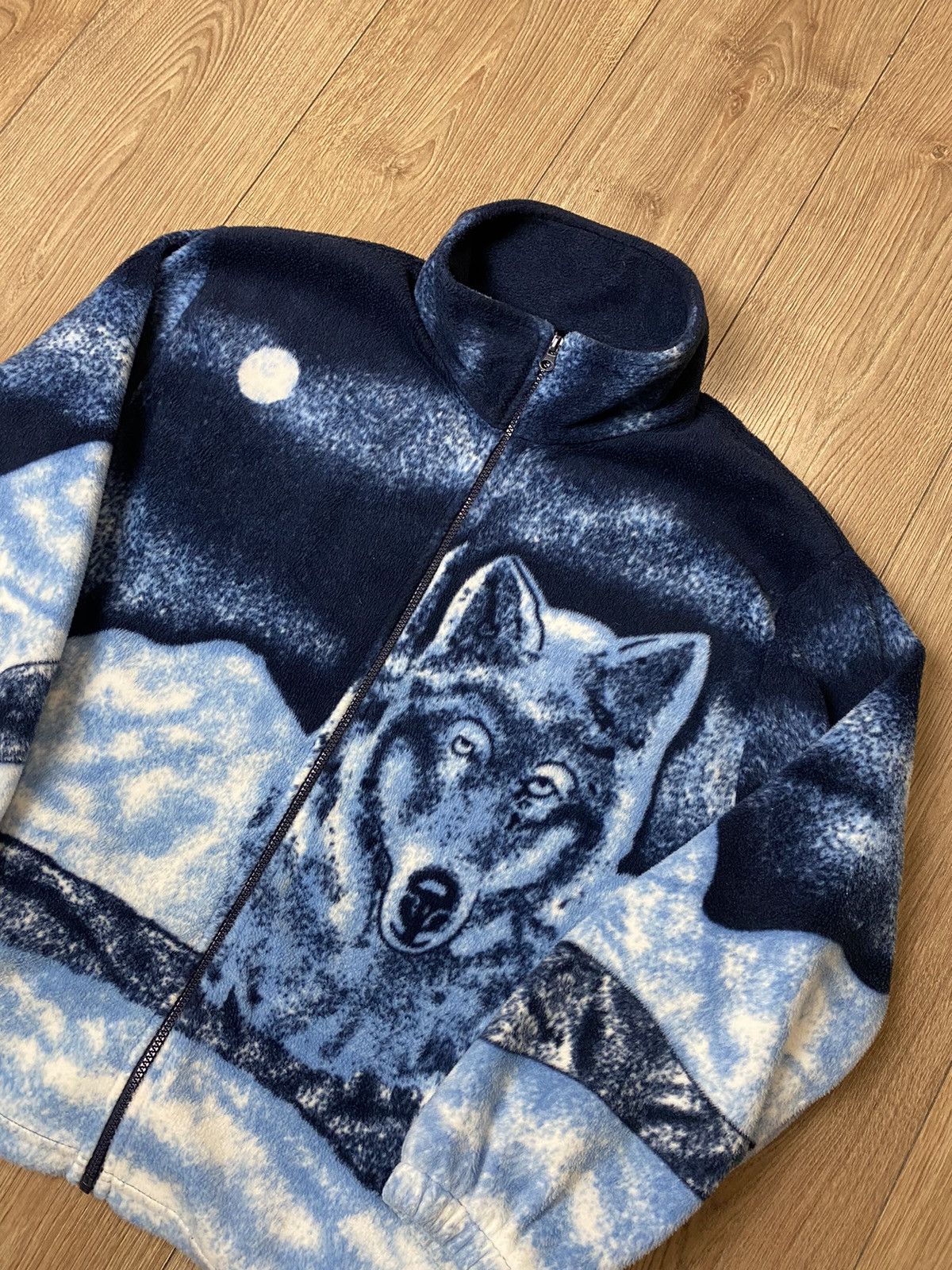 Vintage Vintage Fleece With Wolf Rare! Size US L / EU 52-54 / 3 - 2 Thumbnail