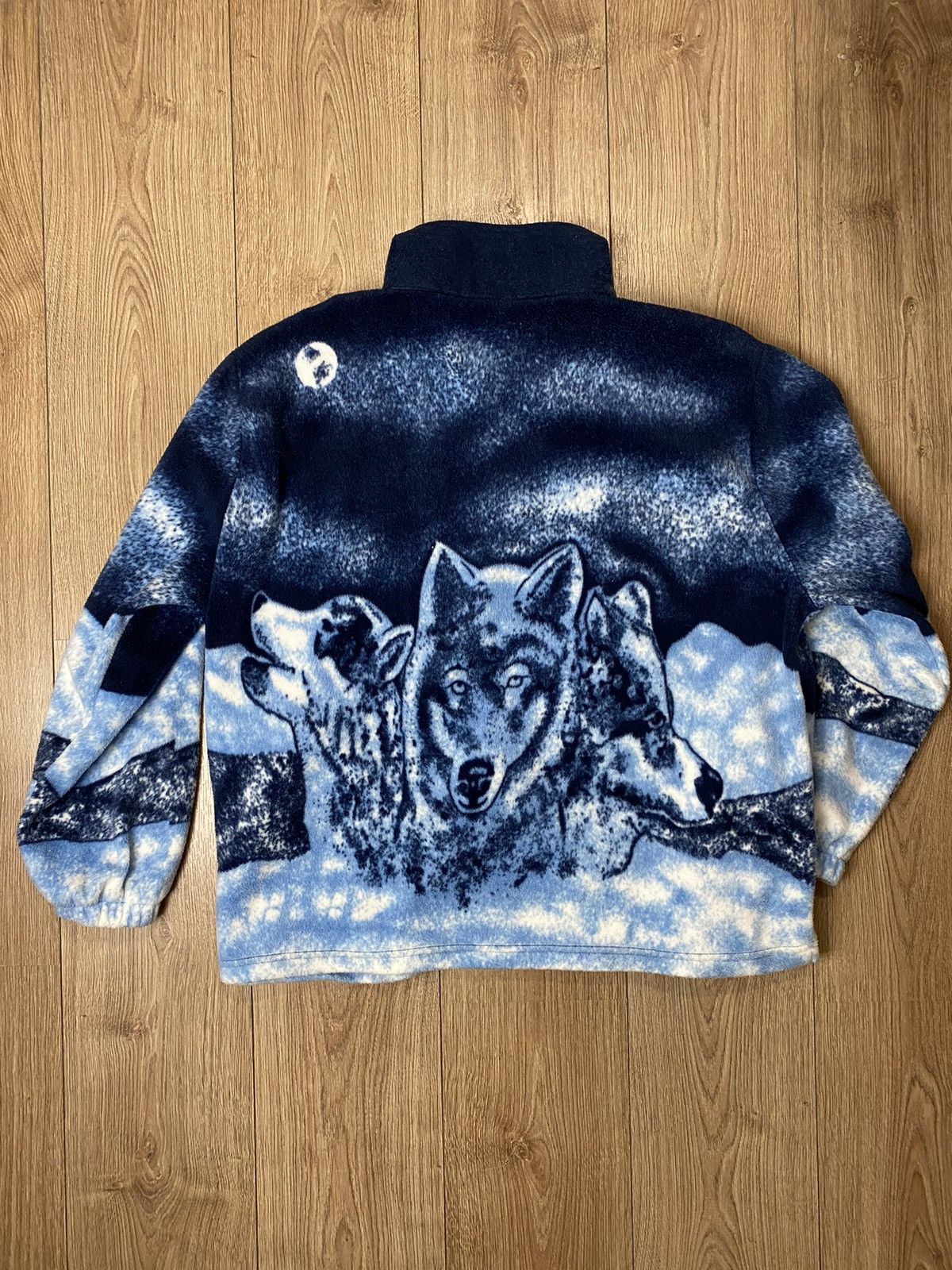 Vintage Vintage Fleece With Wolf Rare! Size US L / EU 52-54 / 3 - 4 Thumbnail
