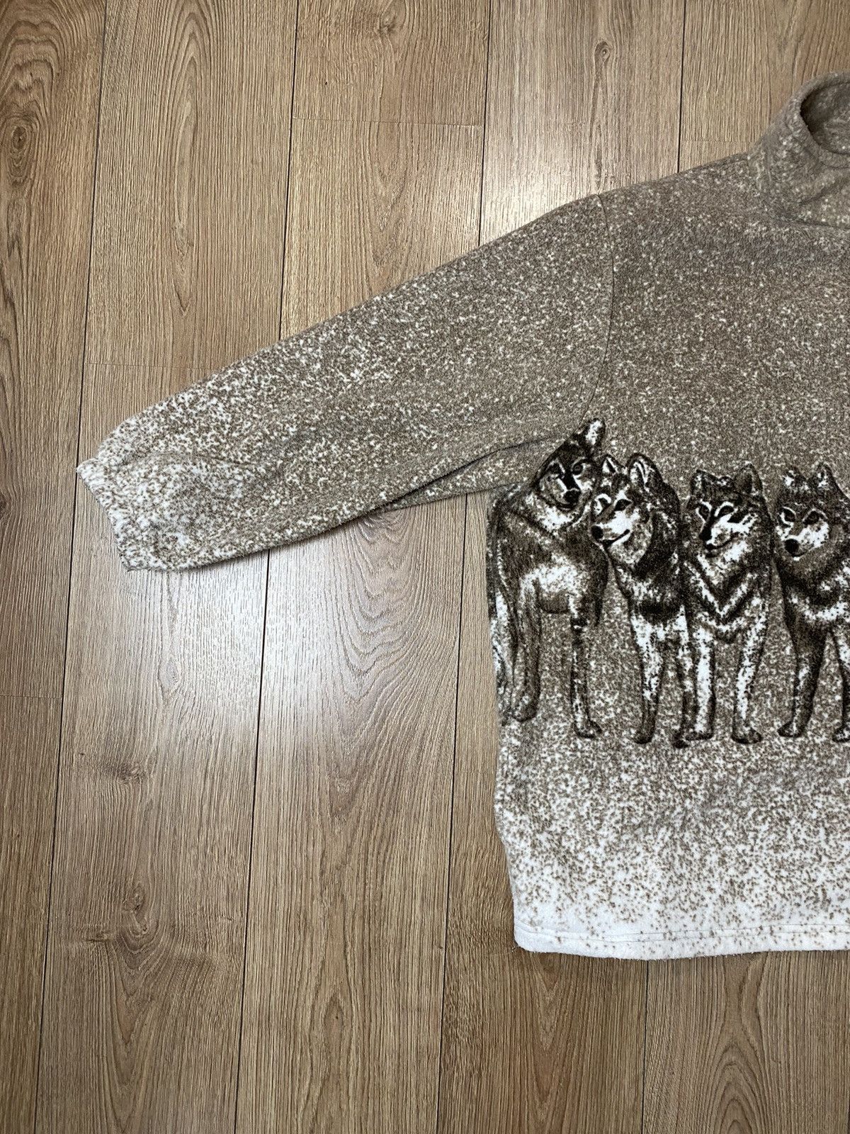 Vintage Vintage Fleece With Wolfs Rare Size US XXL / EU 58 / 5 - 5 Thumbnail