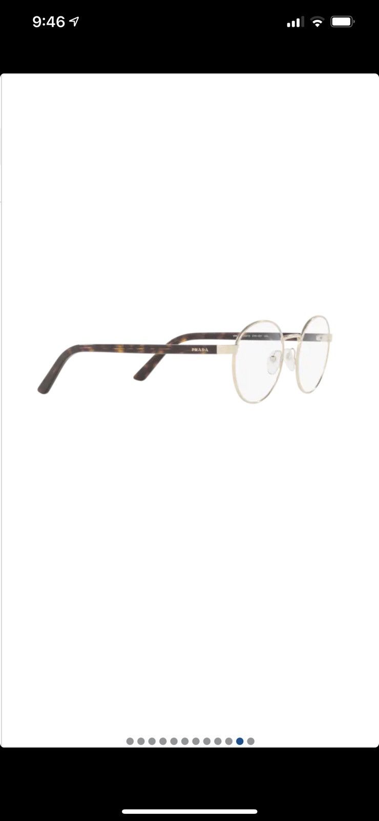 Prada × Vintage NEW Prada VPR52 Round Gold Glasses Eyeglasses Size ONE SIZE - 7 Thumbnail