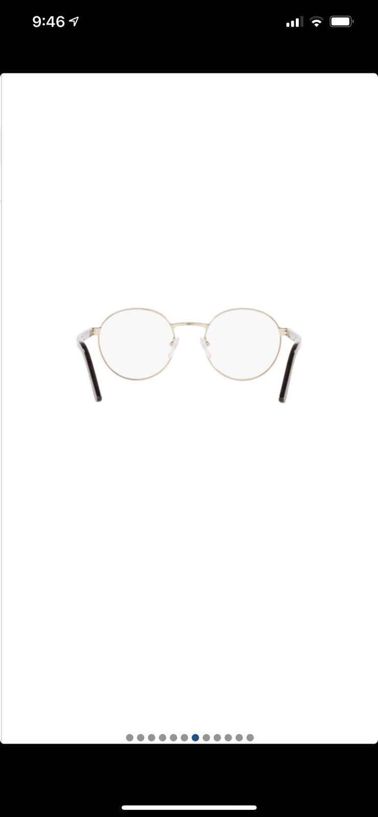 Prada × Vintage NEW Prada VPR52 Round Gold Glasses Eyeglasses Size ONE SIZE - 5 Thumbnail