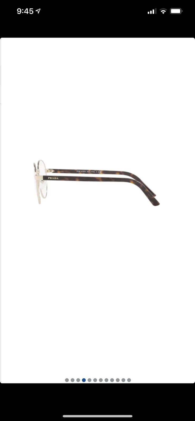 Prada × Vintage NEW Prada VPR52 Round Gold Glasses Eyeglasses Size ONE SIZE - 3 Thumbnail