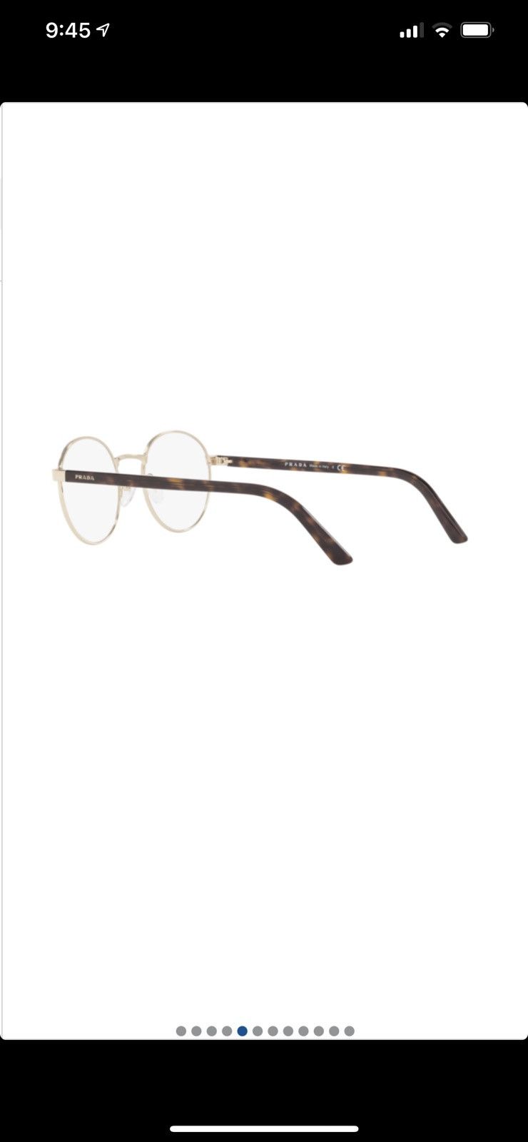 Prada × Vintage NEW Prada VPR52 Round Gold Glasses Eyeglasses Size ONE SIZE - 4 Thumbnail