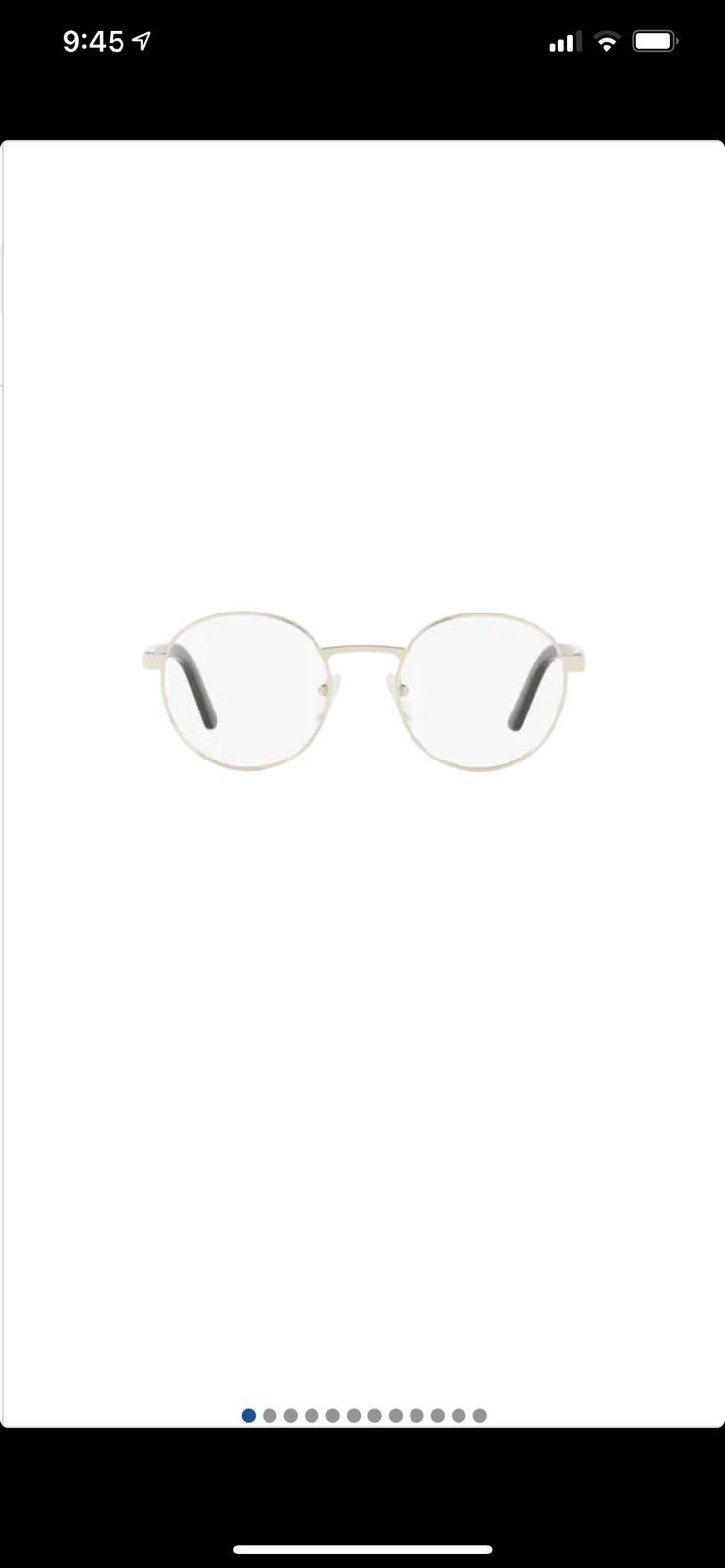 Prada × Vintage NEW Prada VPR52 Round Gold Glasses Eyeglasses Size ONE SIZE - 2 Thumbnail