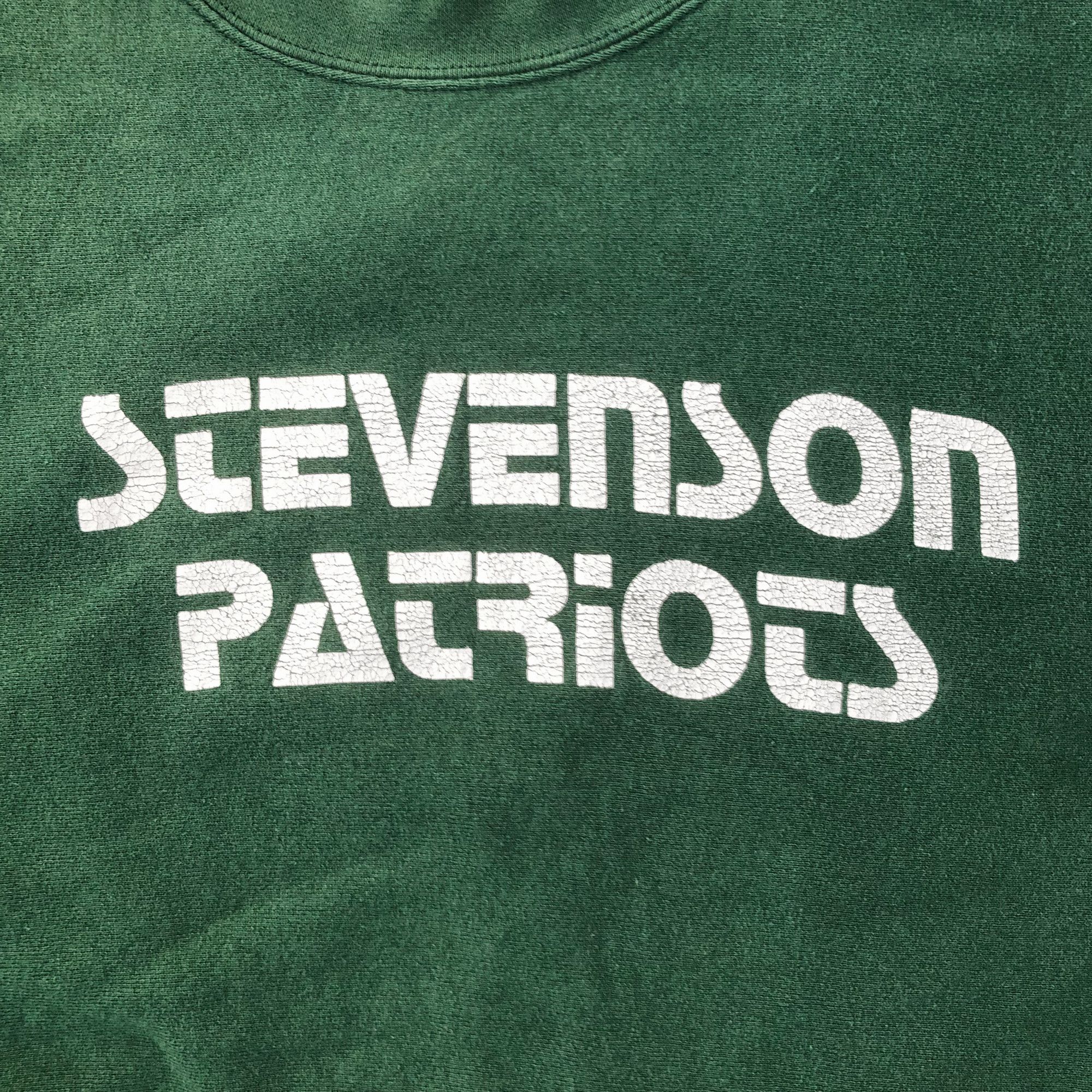 Vintage 90s Boxy 'Stevenson Patriots' Reverse Weave Green Sweatshirt Size US L / EU 52-54 / 3 - 3 Thumbnail