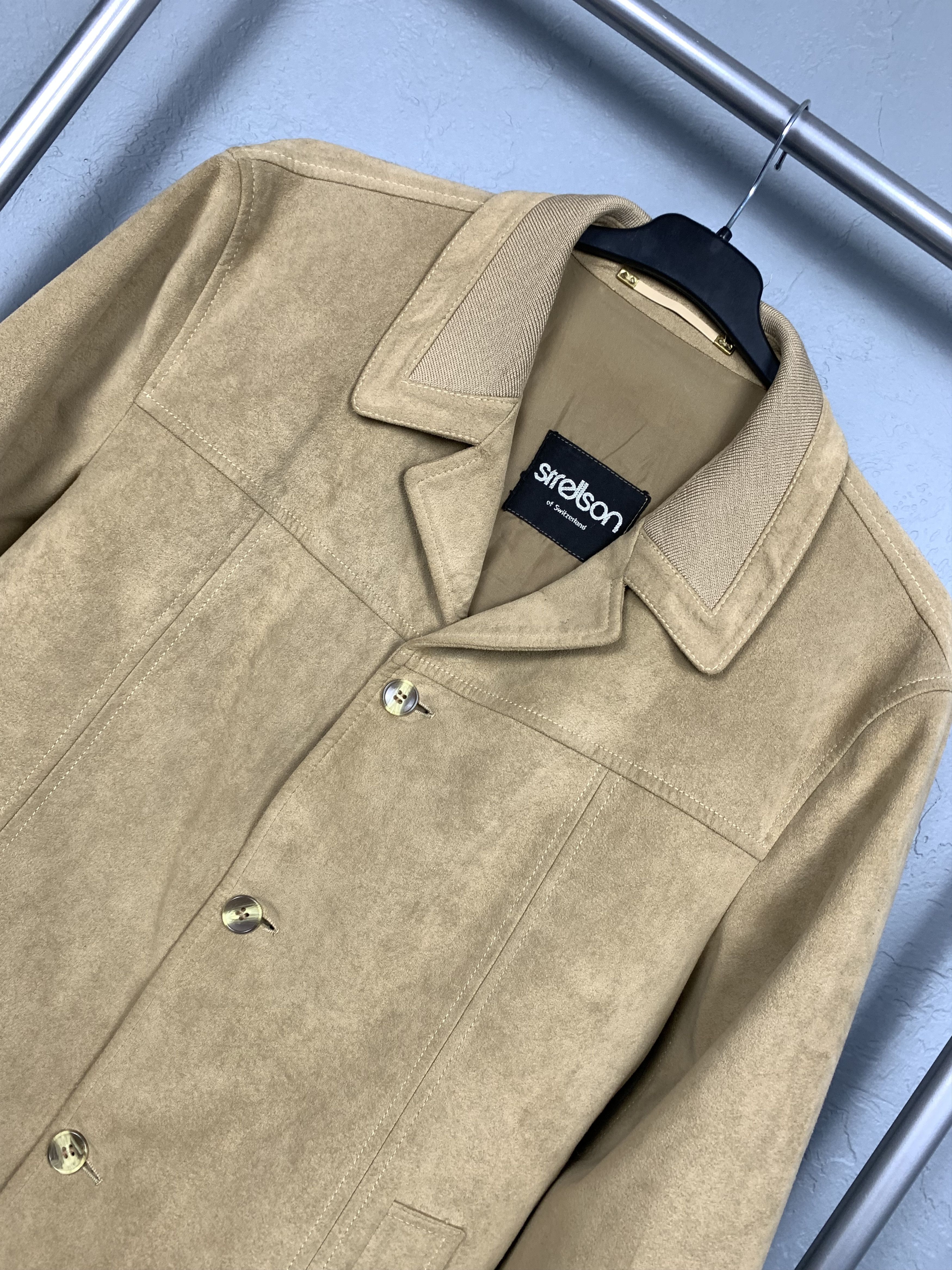 Strellson Strellson Alcantara Suede Leather Vintage Mens Jacket Size US M / EU 48-50 / 2 - 2 Thumbnail