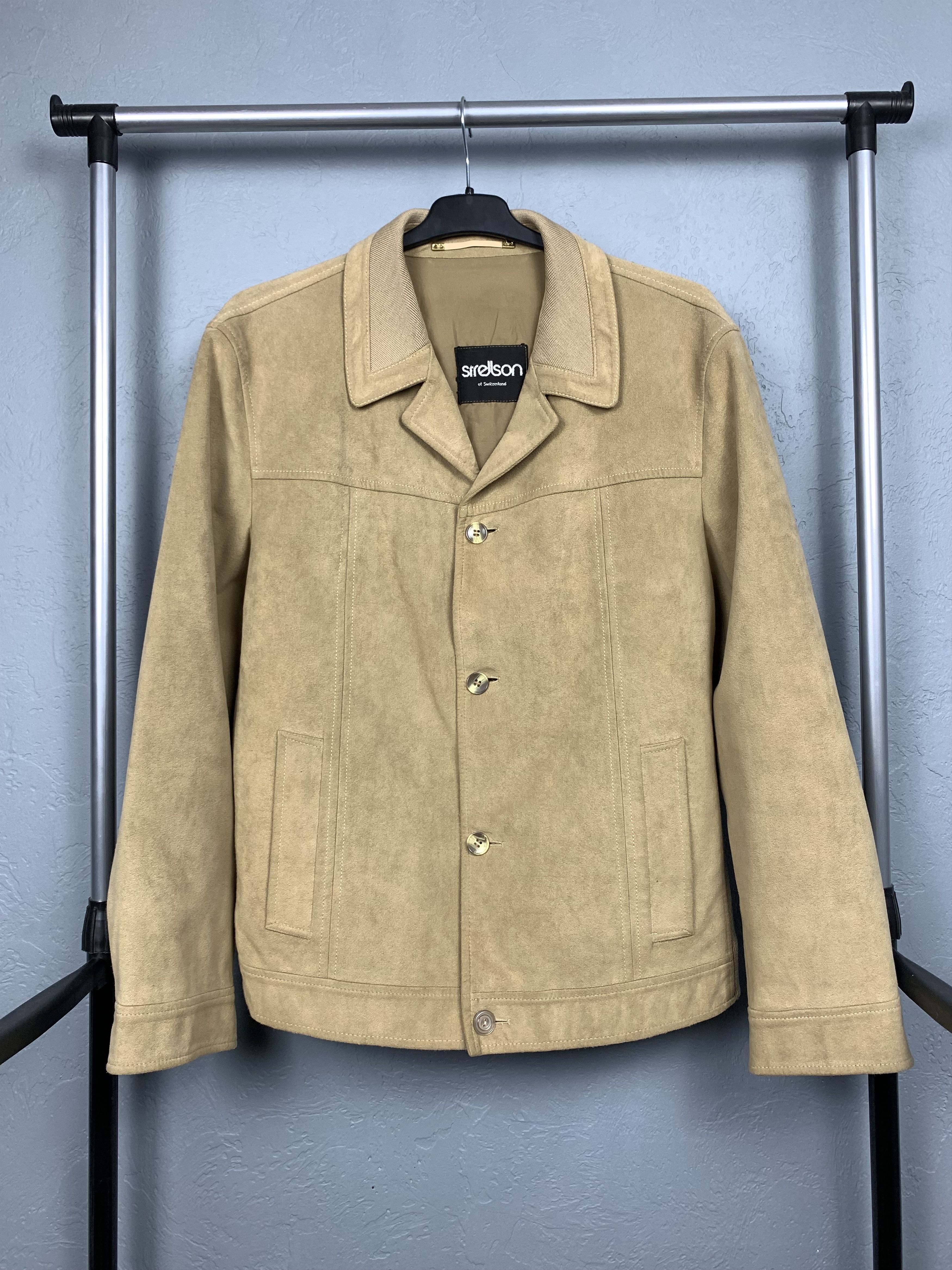 Strellson Alcantara Suede Leather Vintage Mens Jacket