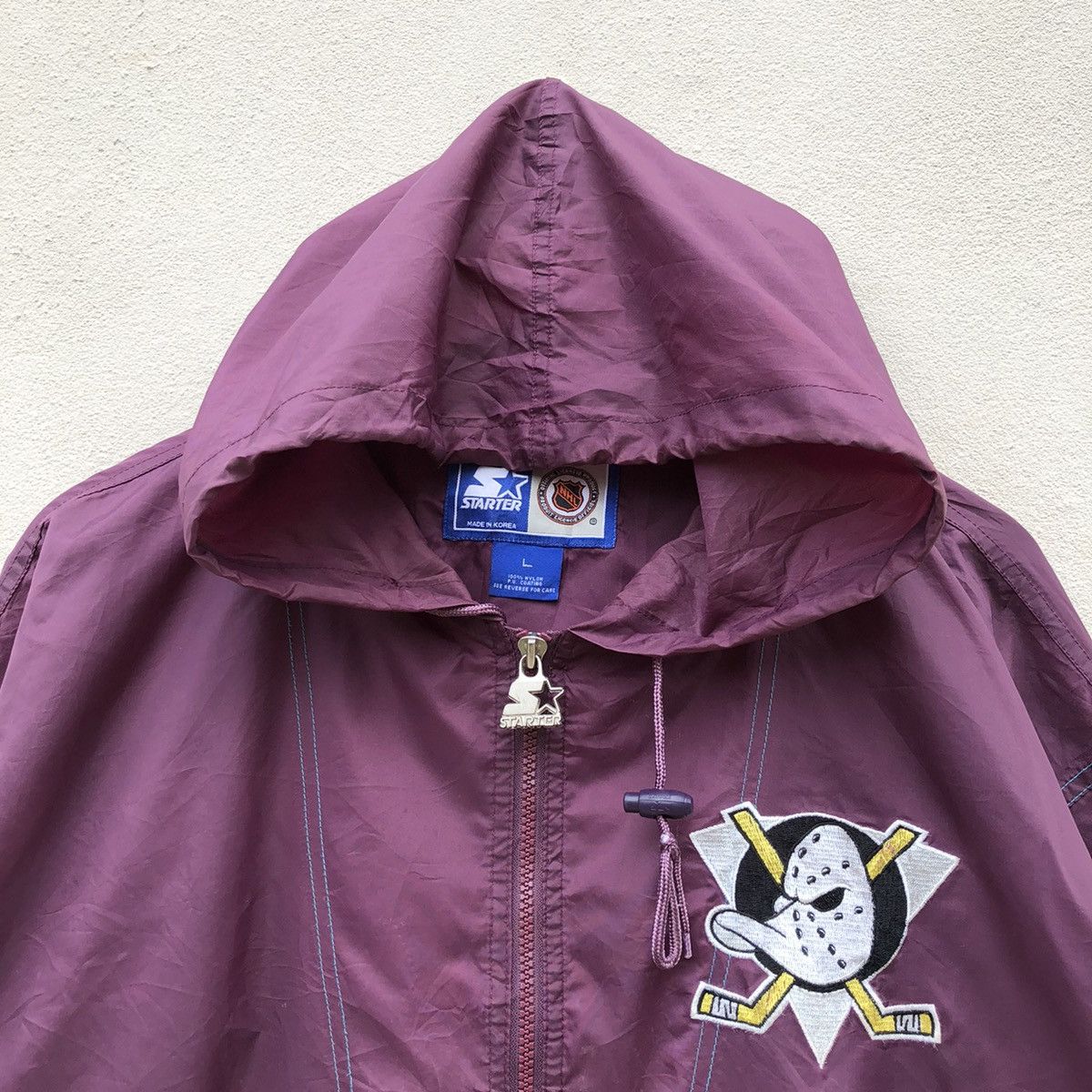 NHL × Starter × Vintage Rare🔥STARTER X MIGHTY DUCK HALF ZIPPER Windbreaker Jacket Size US L / EU 52-54 / 3 - 3 Thumbnail