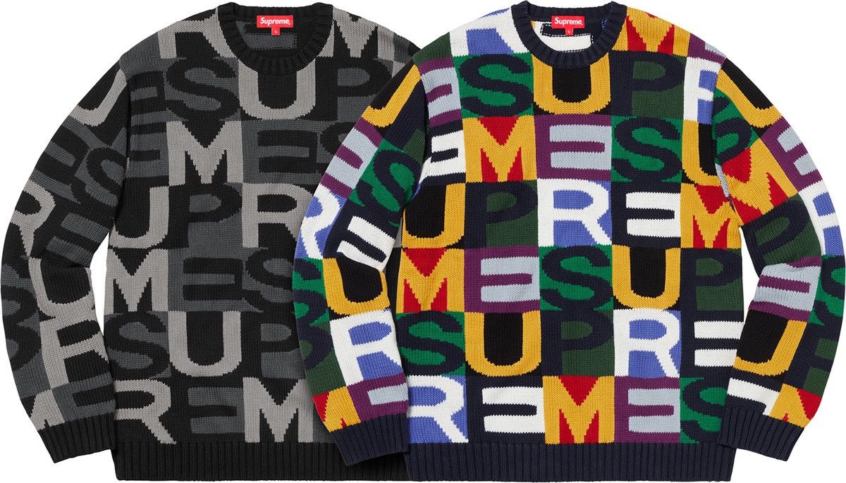 Supreme Supreme Big Letters Sweater Size US XL / EU 56 / 4 - 10 Thumbnail