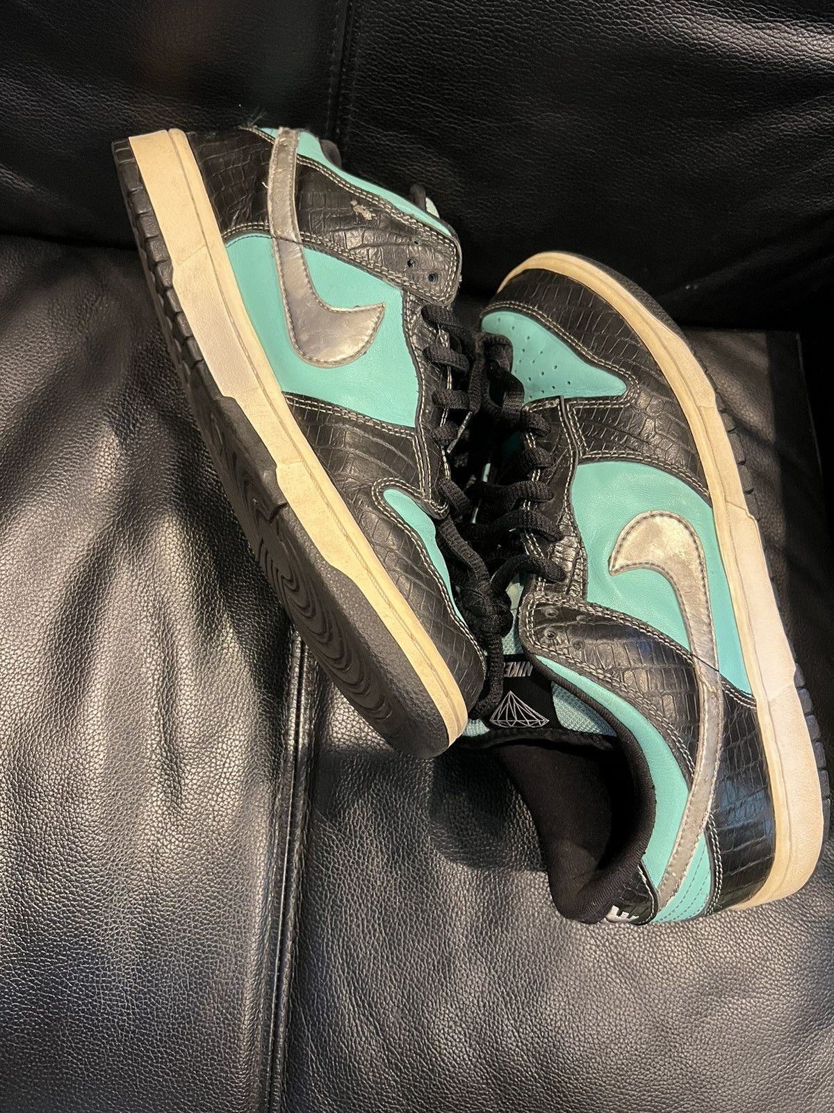 Nike Nike Dunk SB Low Diamond Supply Co. Aqua Blue Size US 9.5 / EU 42-43 - 7 Thumbnail