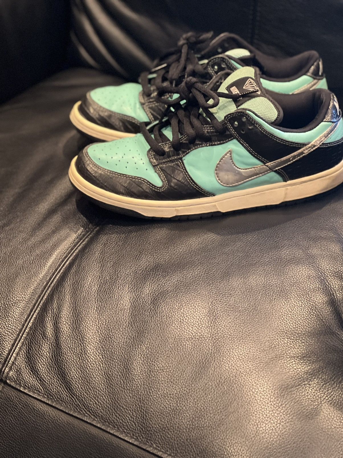 Nike Nike Dunk SB Low Diamond Supply Co. Aqua Blue Size US 9.5 / EU 42-43 - 4 Thumbnail