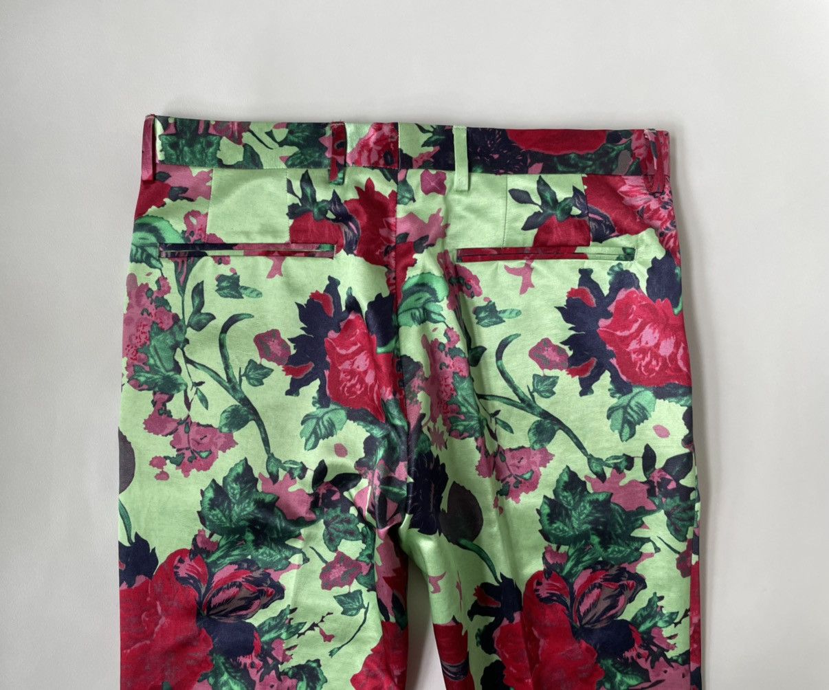 Dries Van Noten S/S 20 Neon Floral Print Satin Trousers Size US 32 / EU 48 - 10 Thumbnail