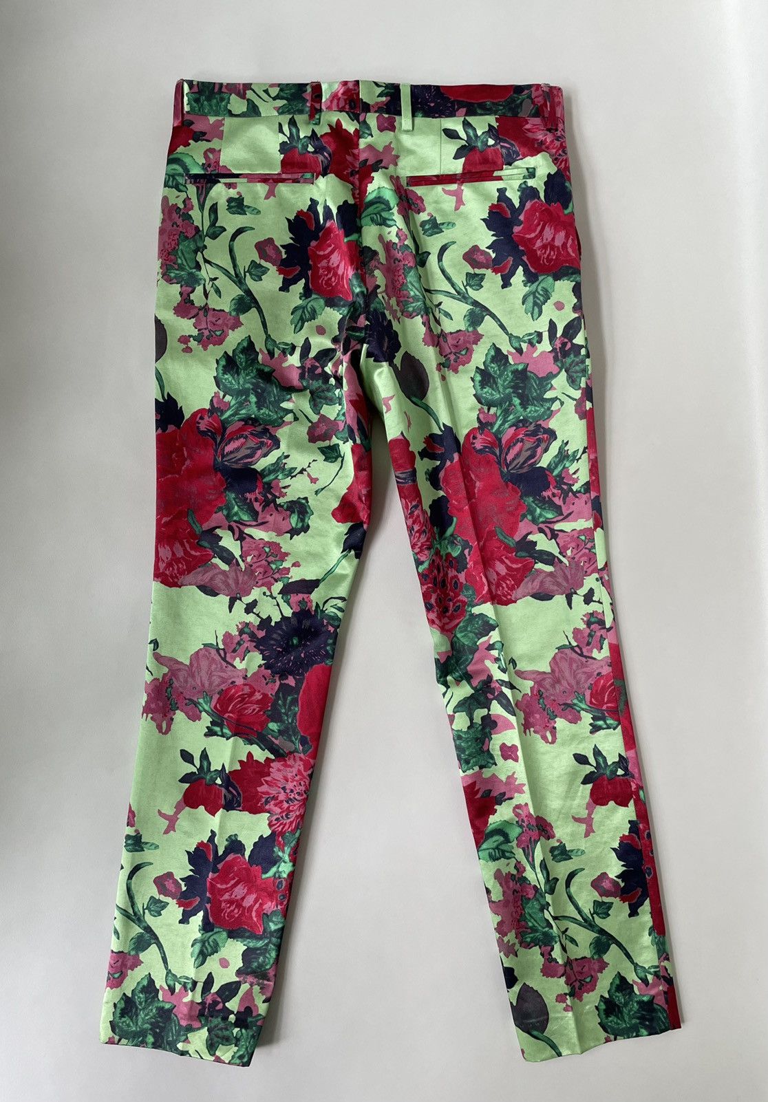 Dries Van Noten S/S 20 Neon Floral Print Satin Trousers Size US 32 / EU 48 - 9 Thumbnail