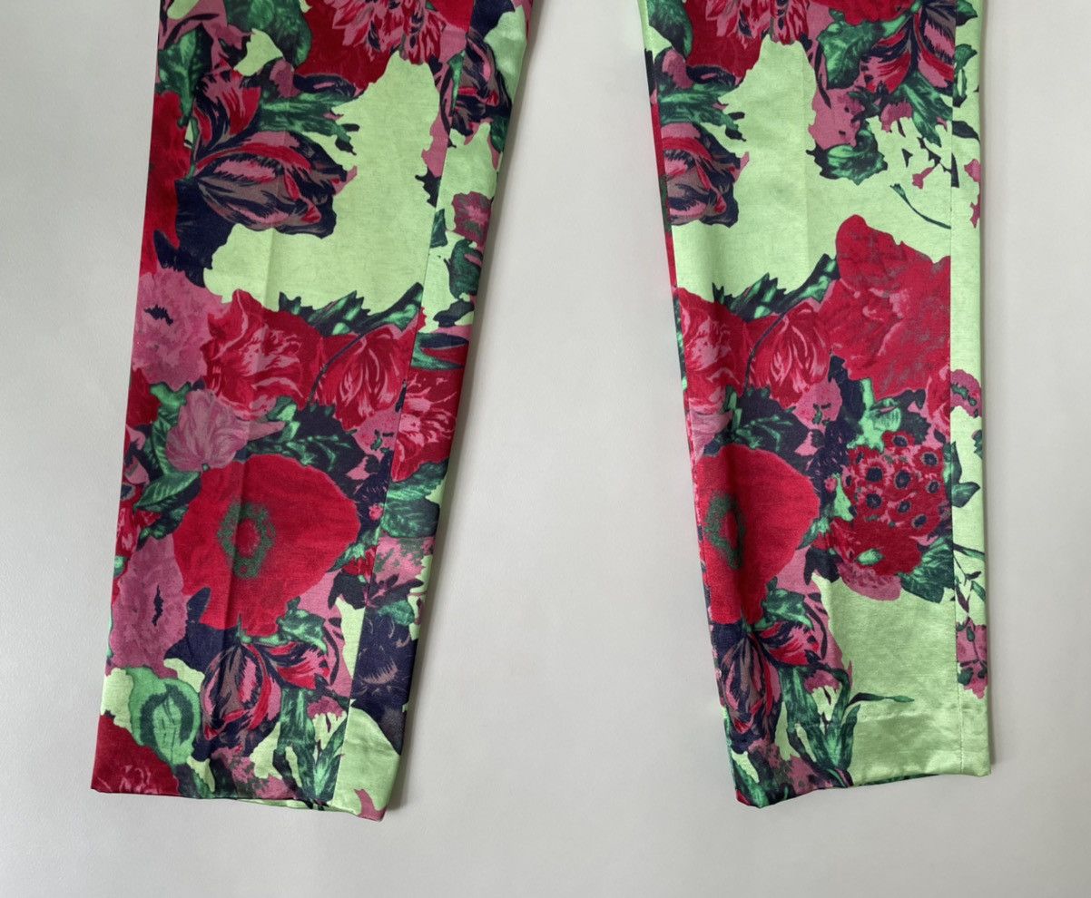 Dries Van Noten S/S 20 Neon Floral Print Satin Trousers Size US 32 / EU 48 - 6 Thumbnail