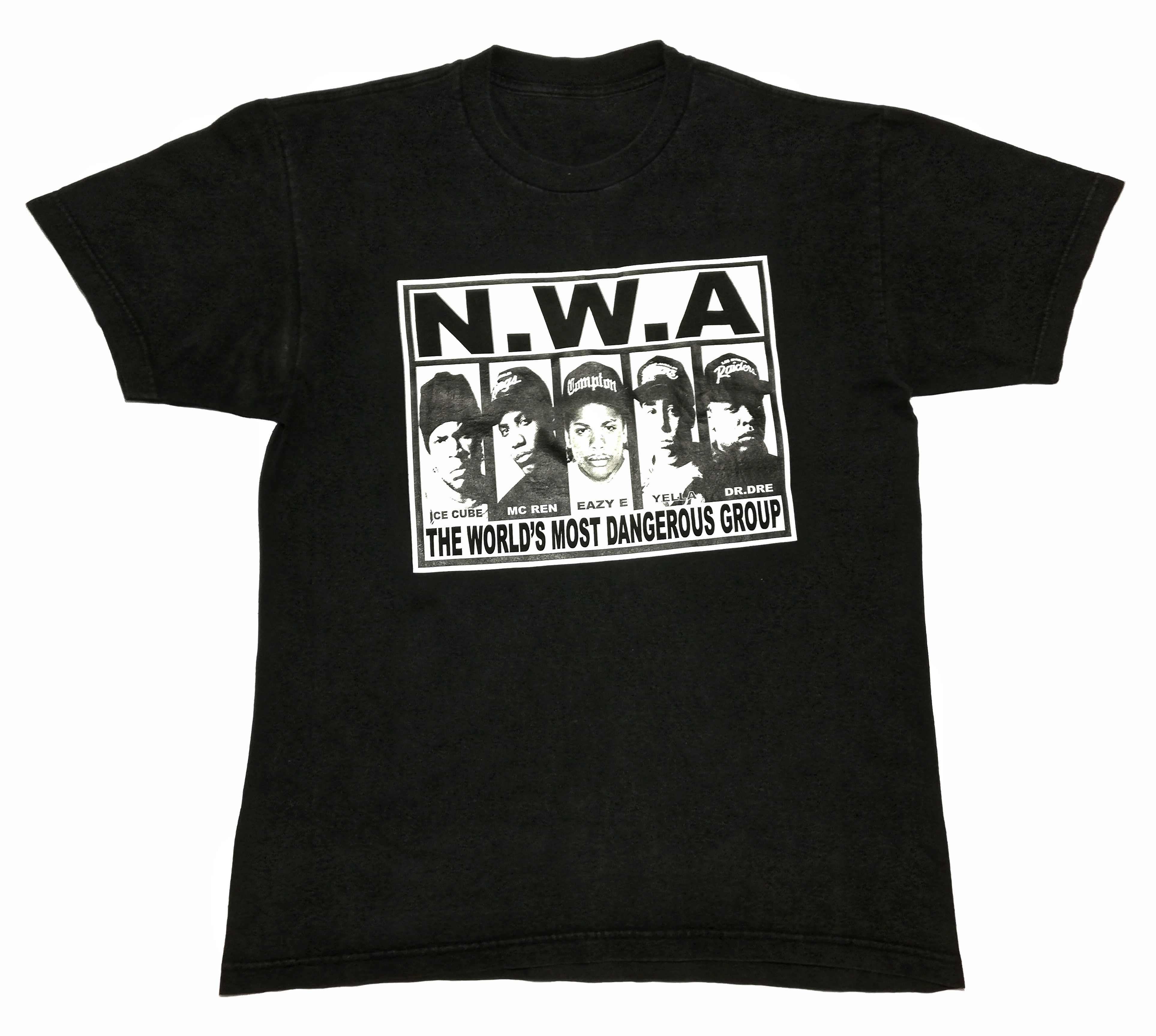 Band Tees × Rap Tees × Vintage 🔥90's Band Tees N.W.A Faded Black Hip Hop Tshirts Cotton🔥 Size US M / EU 48-50 / 2 - 1 Thumbnail