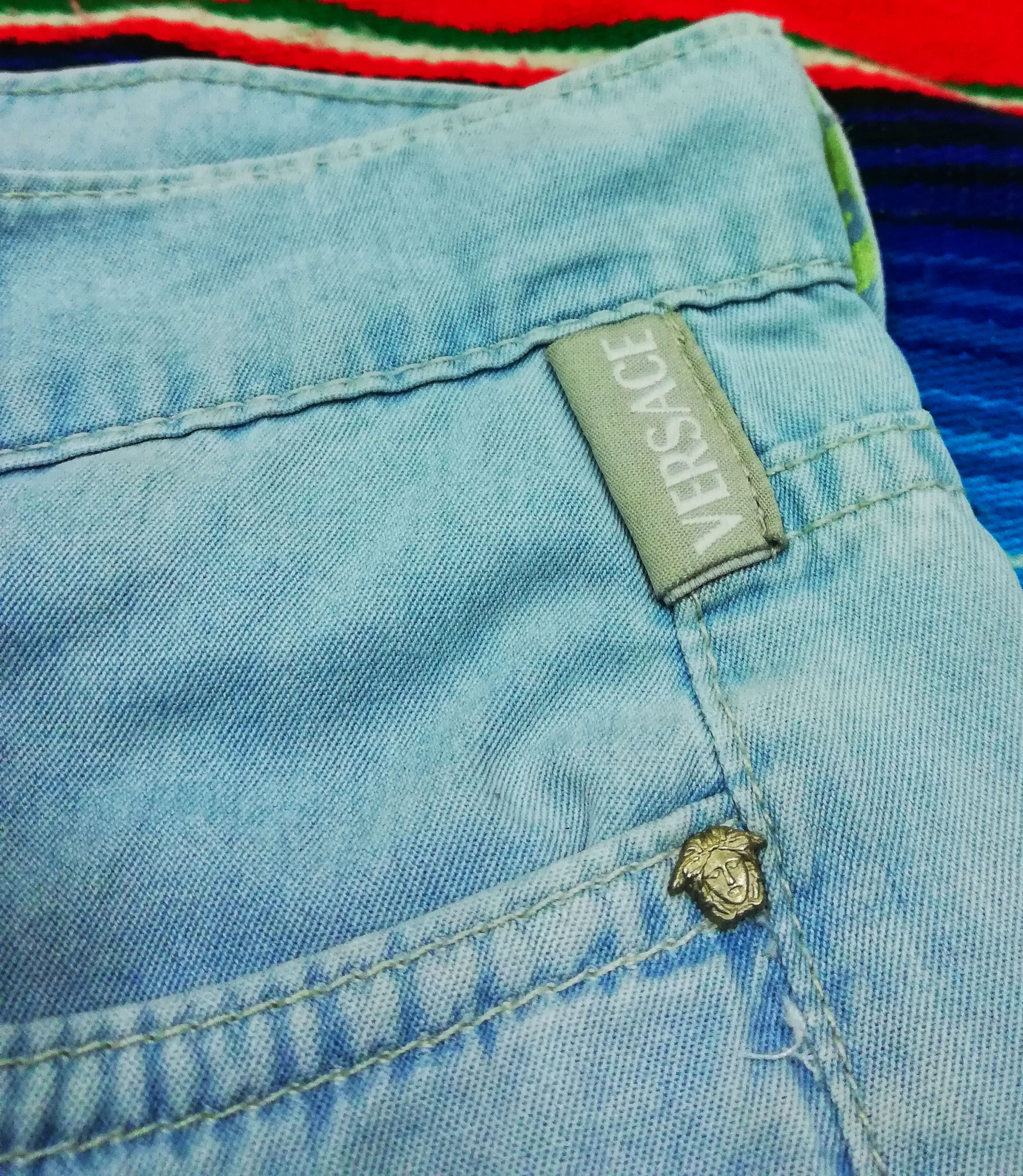 Versace × Versace Jeans Couture 🔥Versace Jeans Couture Floral Painted Straight Cut Pants🔥 Size US 27 - 7 Thumbnail