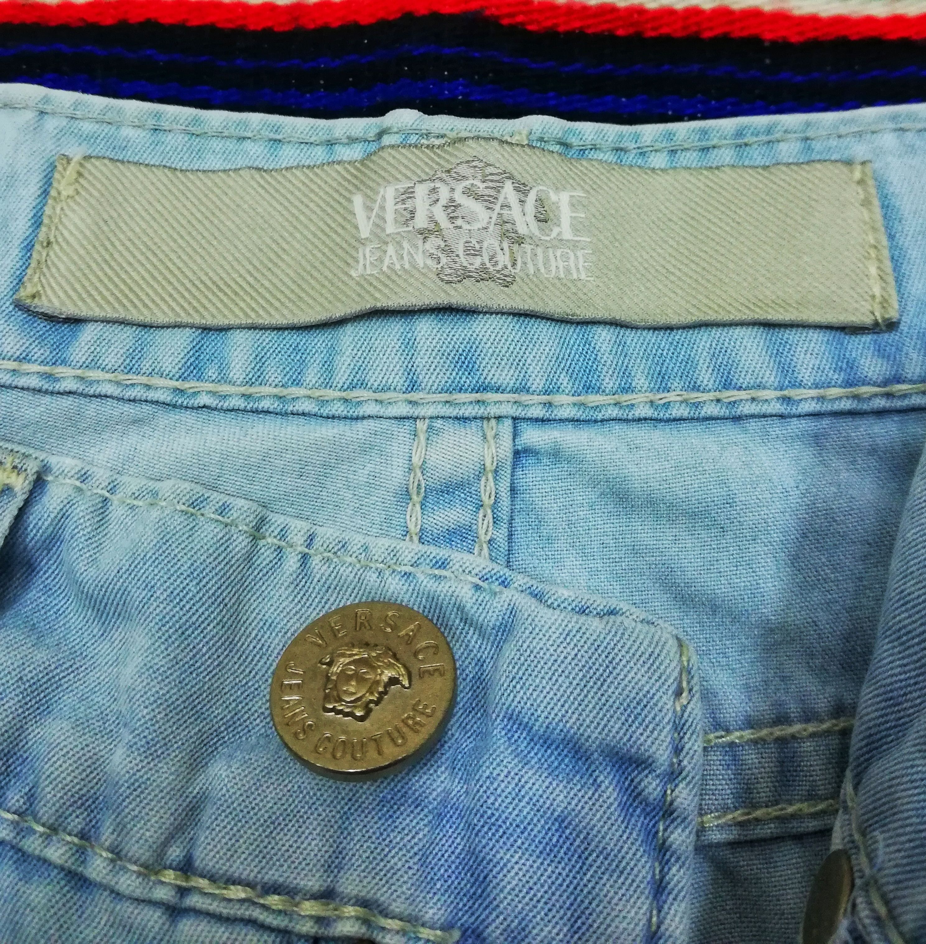 Versace × Versace Jeans Couture 🔥Versace Jeans Couture Floral Painted Straight Cut Pants🔥 Size US 27 - 8 Thumbnail