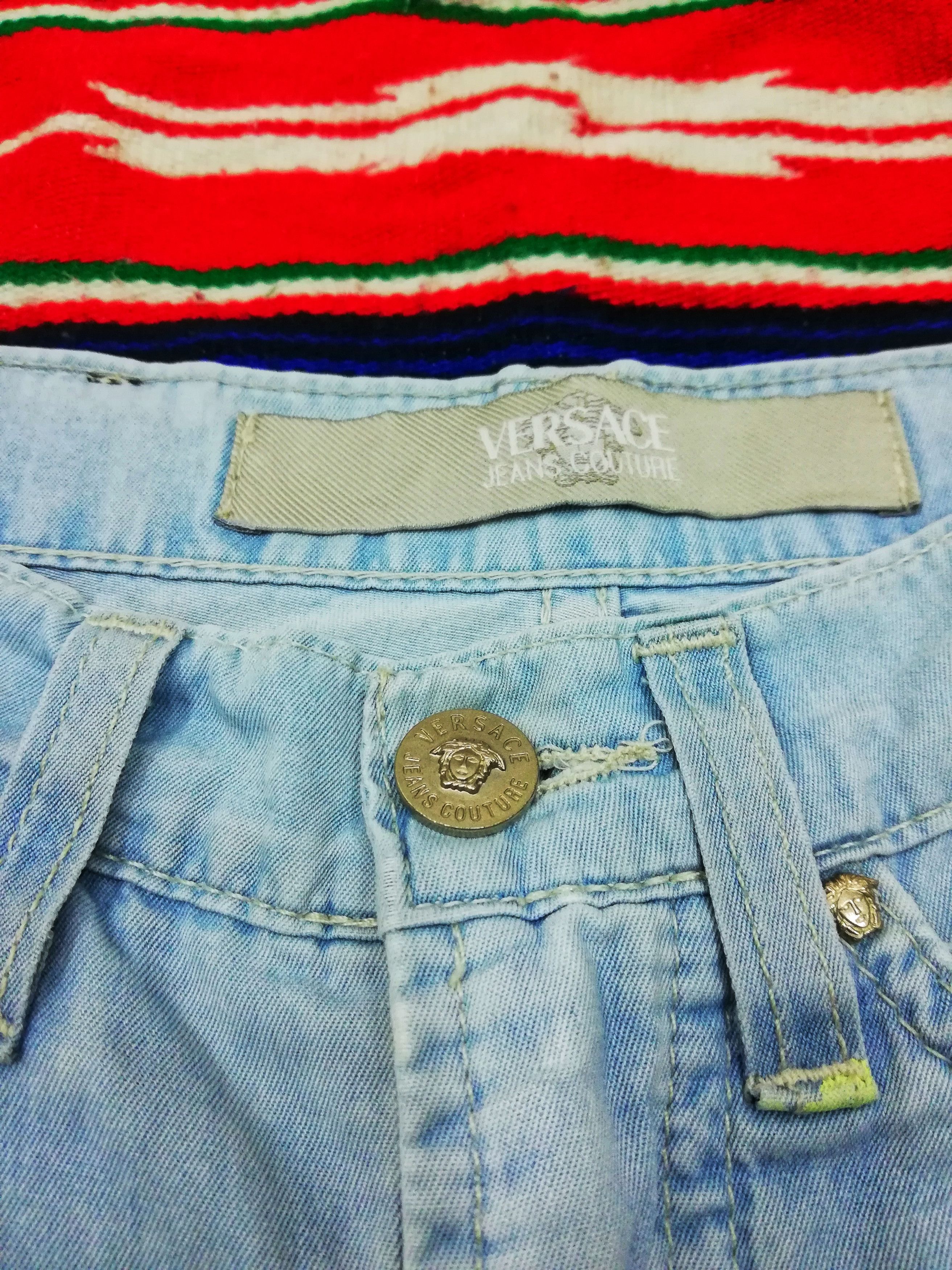 Versace × Versace Jeans Couture 🔥Versace Jeans Couture Floral Painted Straight Cut Pants🔥 Size US 27 - 5 Thumbnail